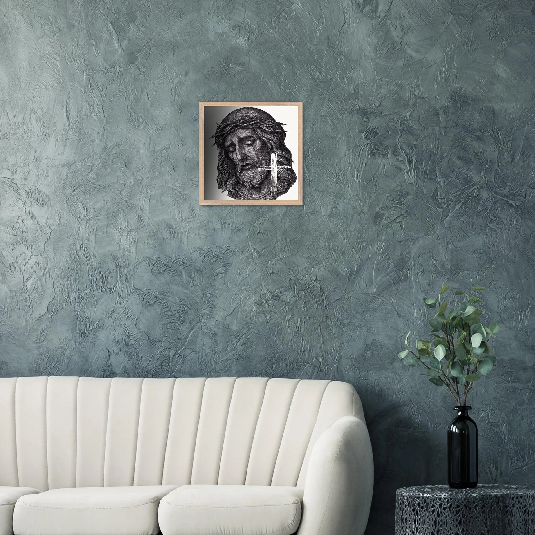 Wall Art Premium Wooden Framed Poster With Museum-Quality Matte Paper (Jesus is King) - Print Material