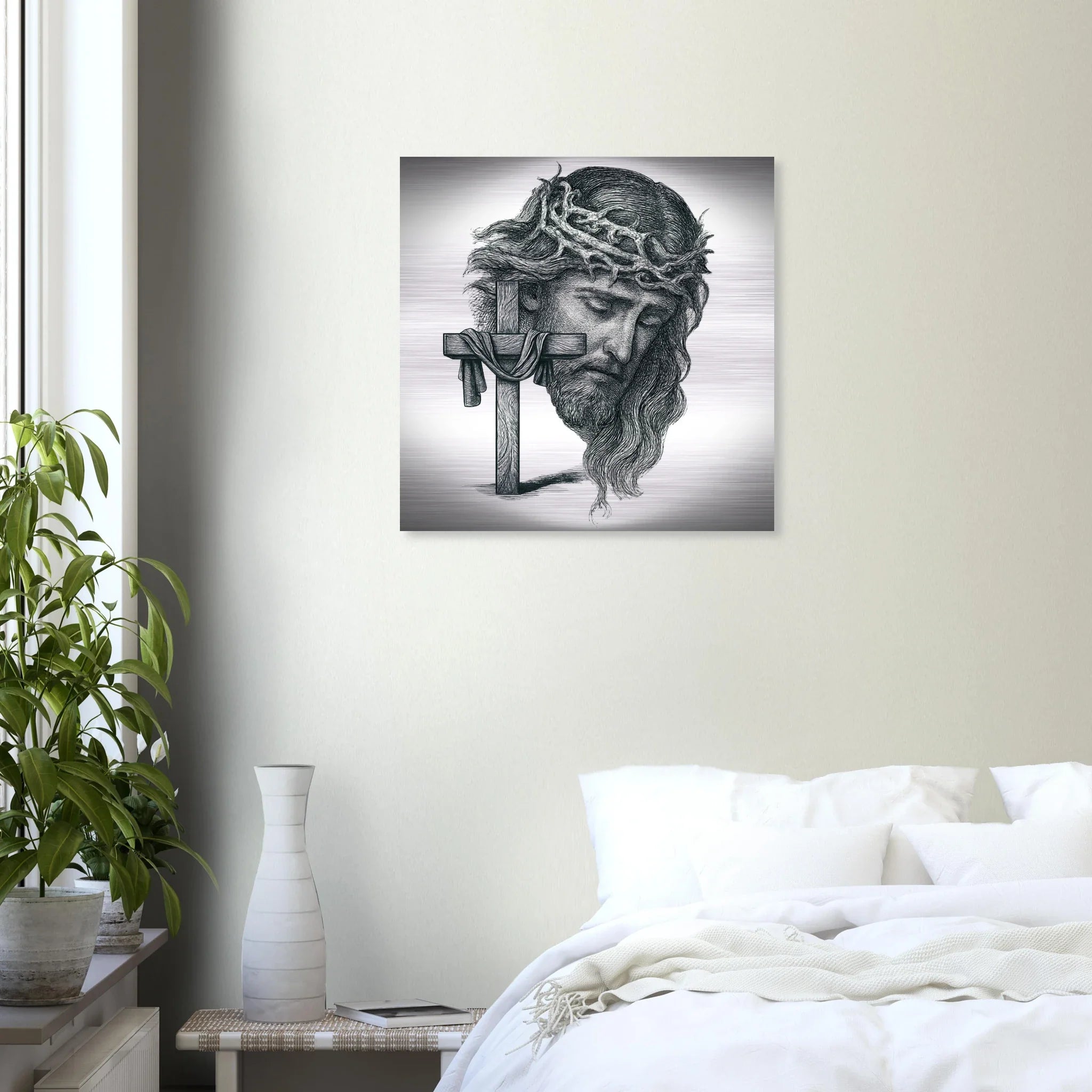 Wall Art Brushed Aluminum Print (Christ the Redeemer) - Material