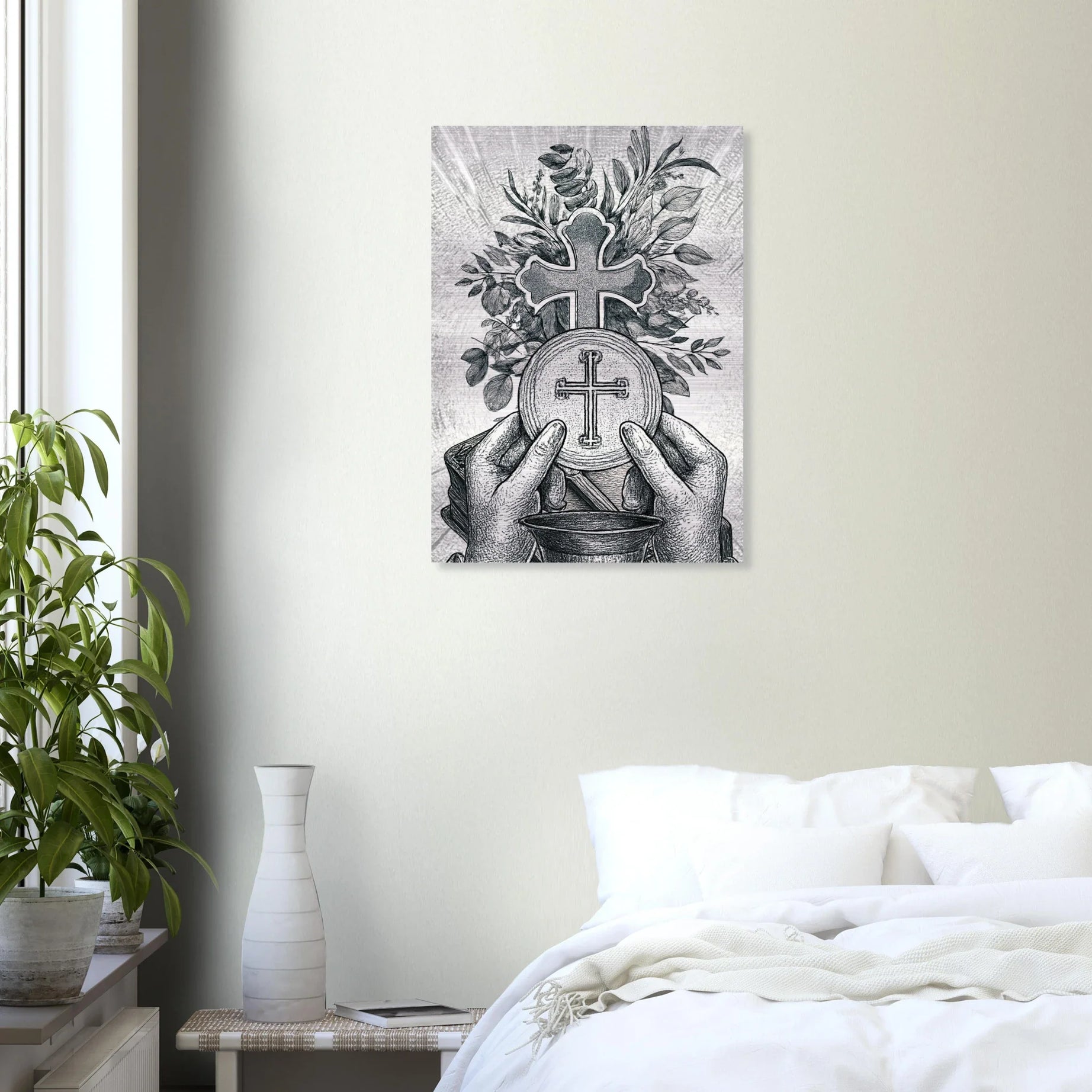 Wall Art Brushed Aluminum Print (Divine Communion) - Material