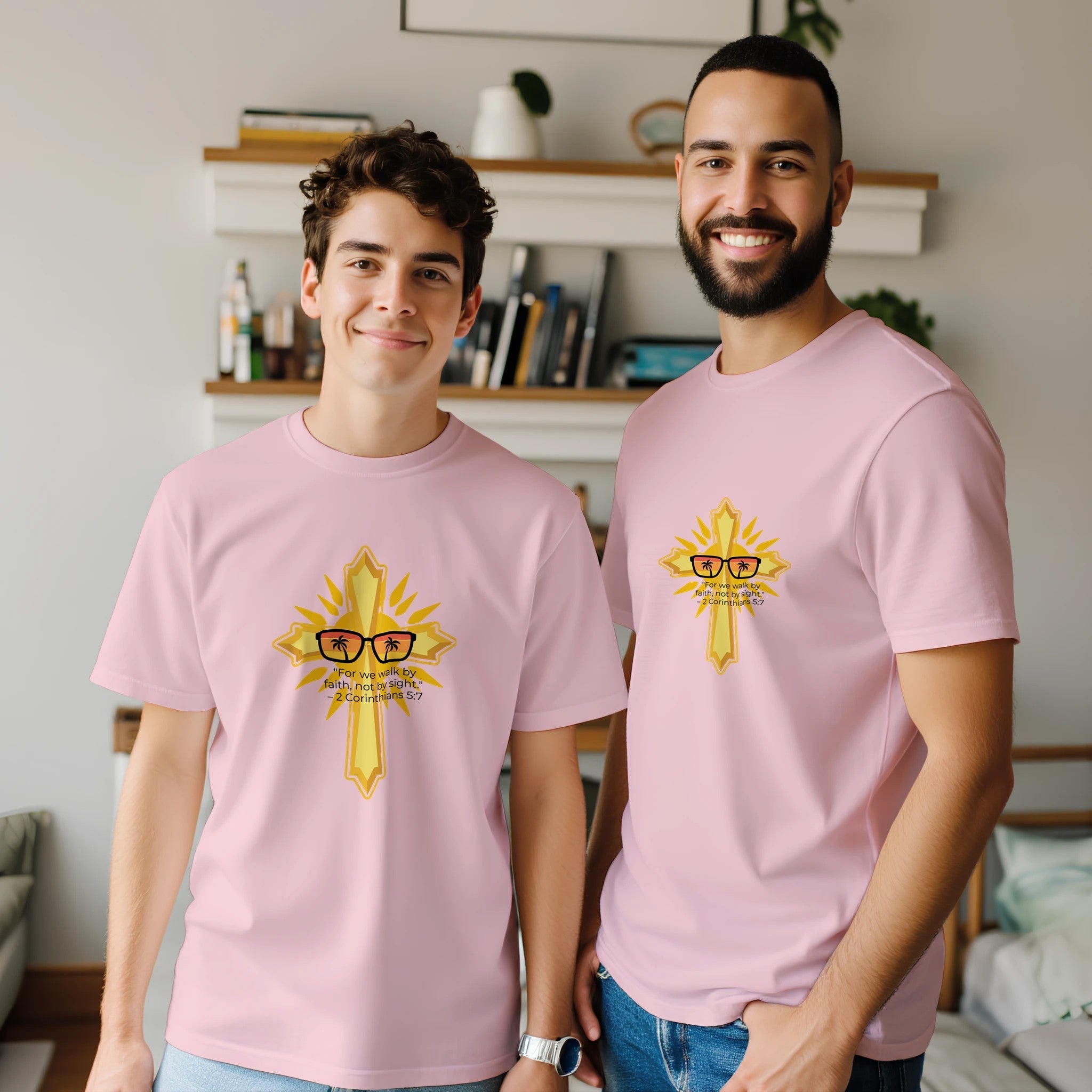 Unisex Premium Crewneck T-shirt - Light (2 Corinthians) - Print Material