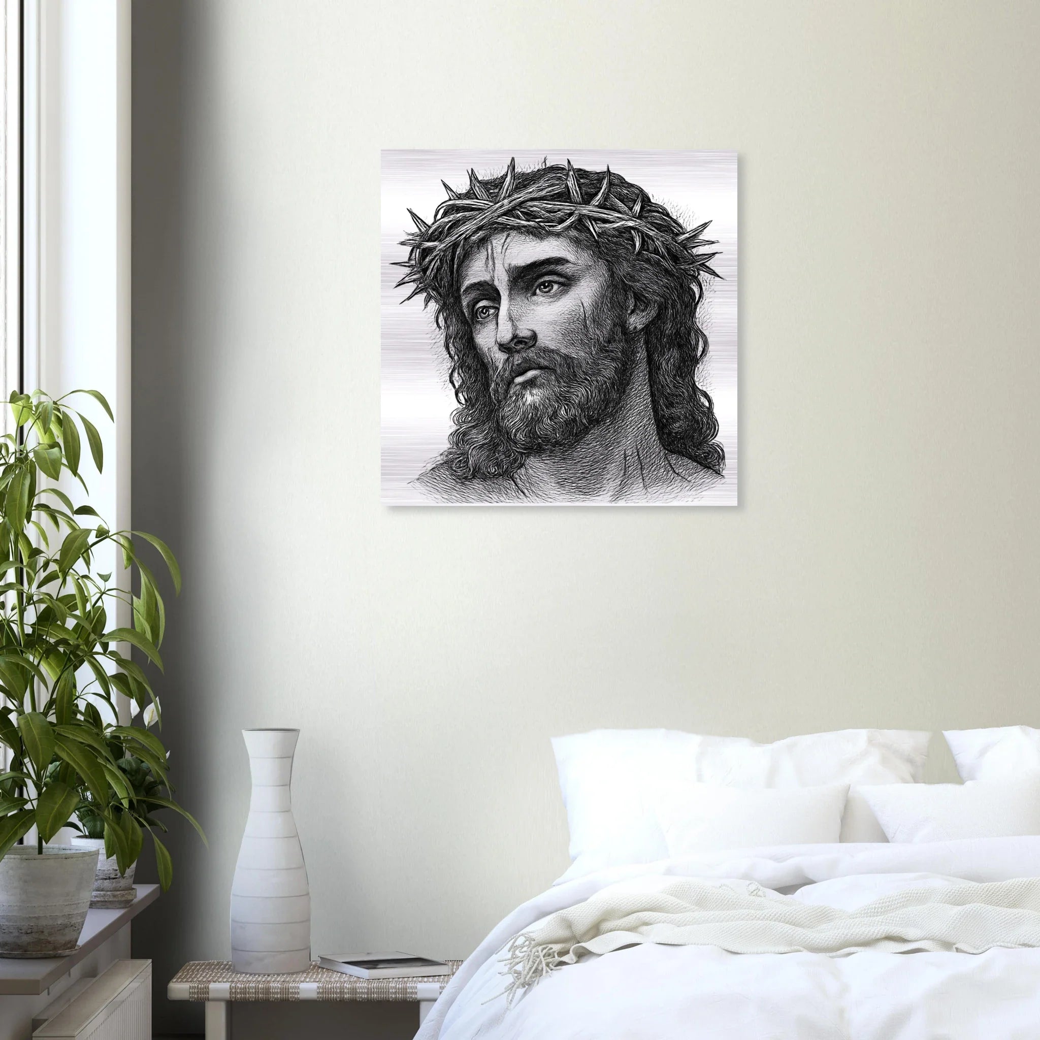 Wall Art Brushed Aluminum Print (Christ is my Saviour) - Material
