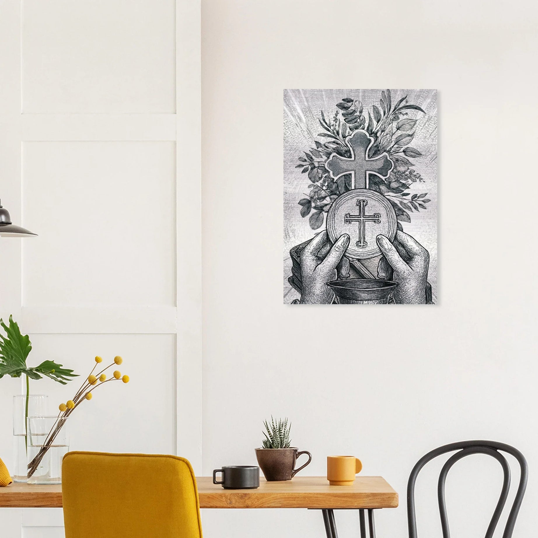 Wall Art Brushed Aluminum Print (Divine Communion) - Material