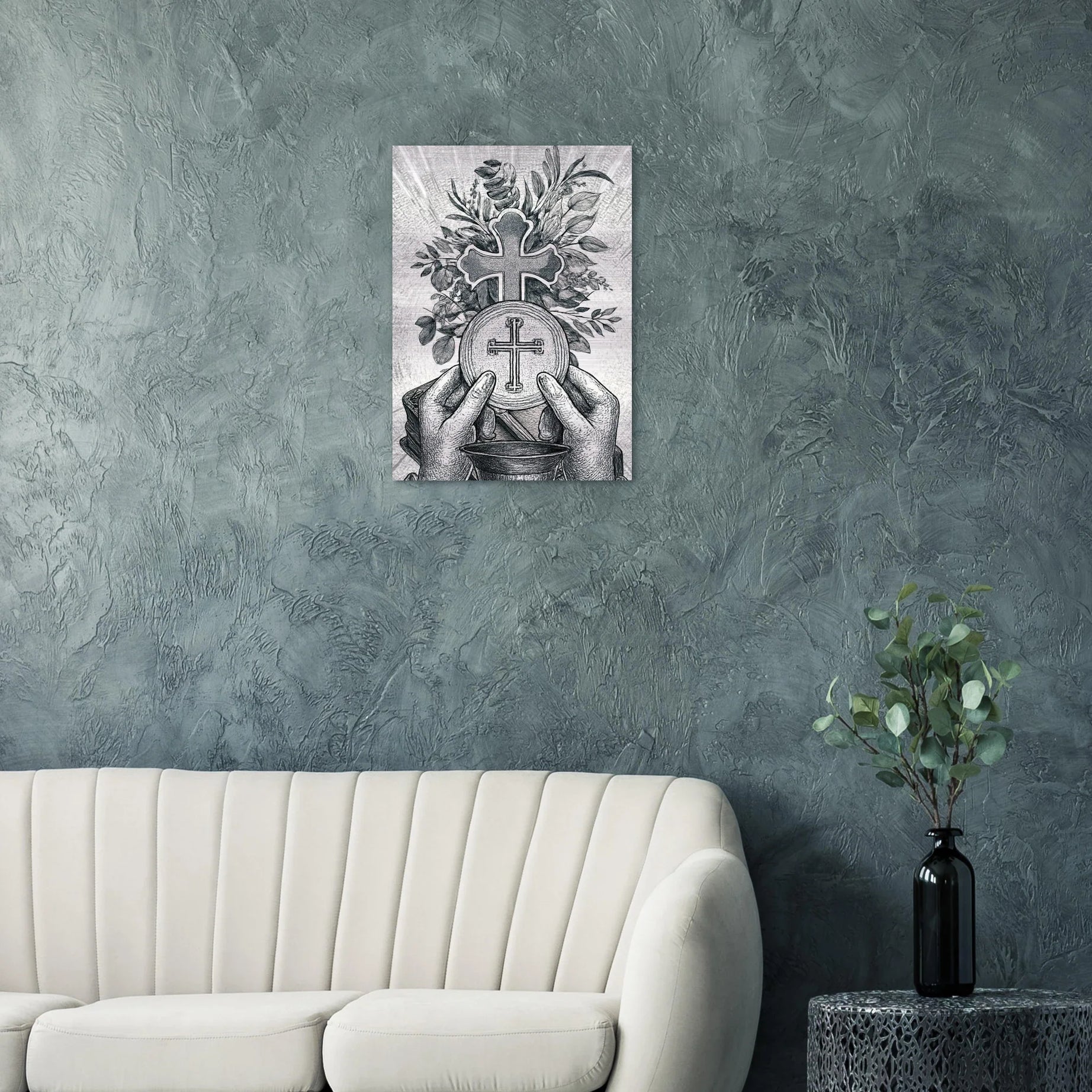 Wall Art Brushed Aluminum Print (Divine Communion) - Material