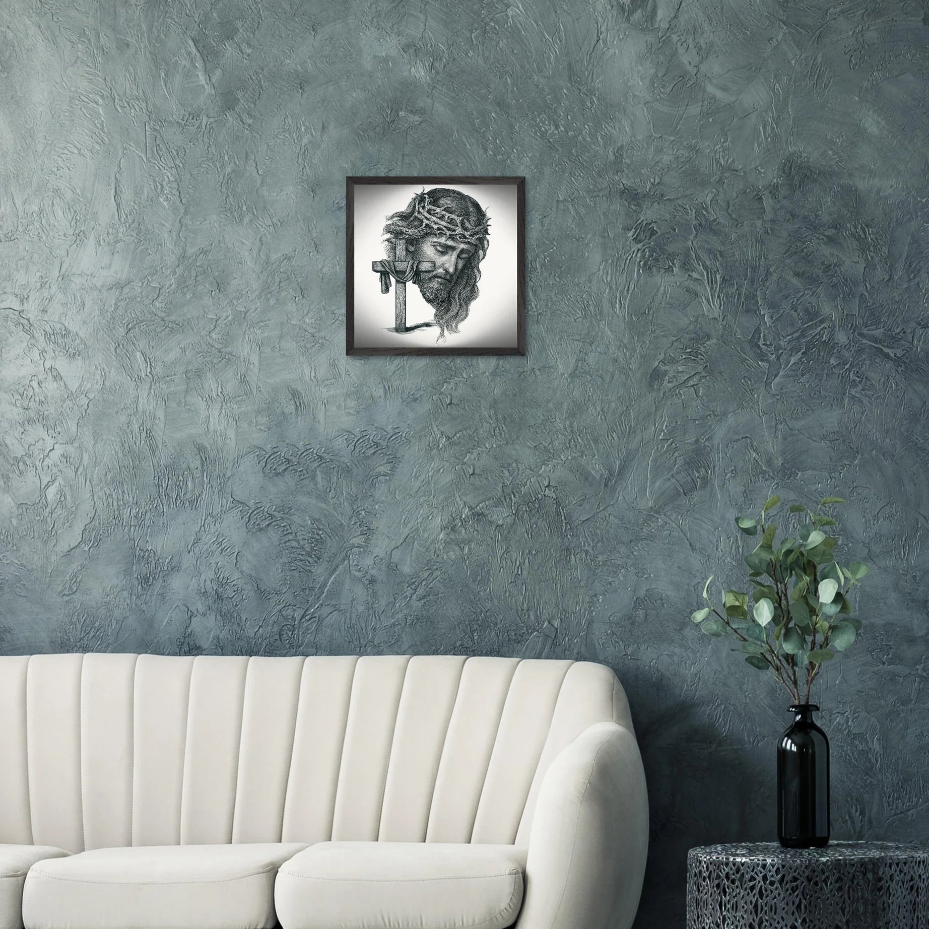 Wall Art Premium Wooden Framed Poster With Museum-Quality Matte Paper (Christ the Redeemer) - Print Material