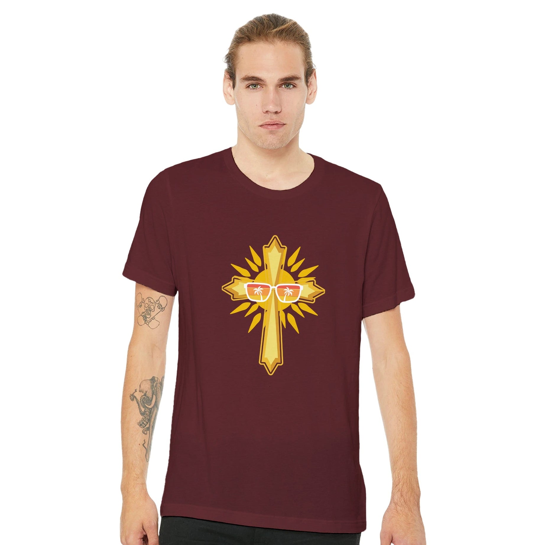 Unisex Premium Crewneck T-shirt - Dark (2 Corinthians) - Print Material