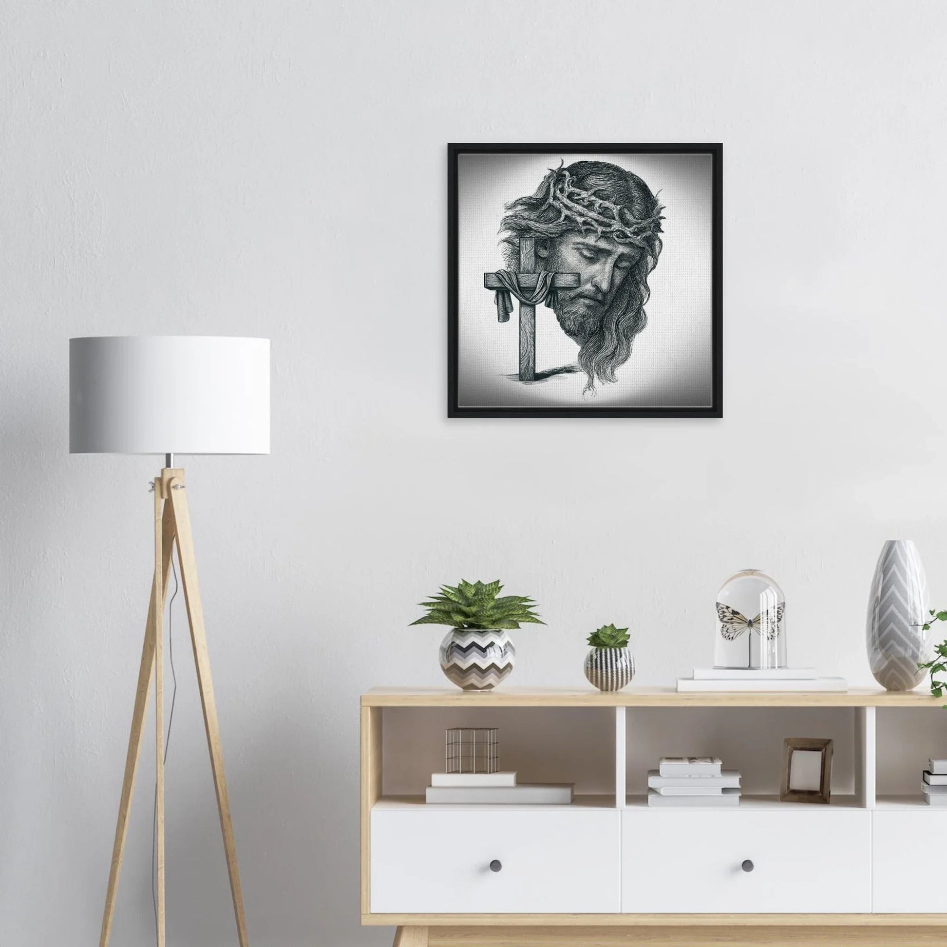 Wall Art Framed Canvas (Christ the Redeemer) - Print Material