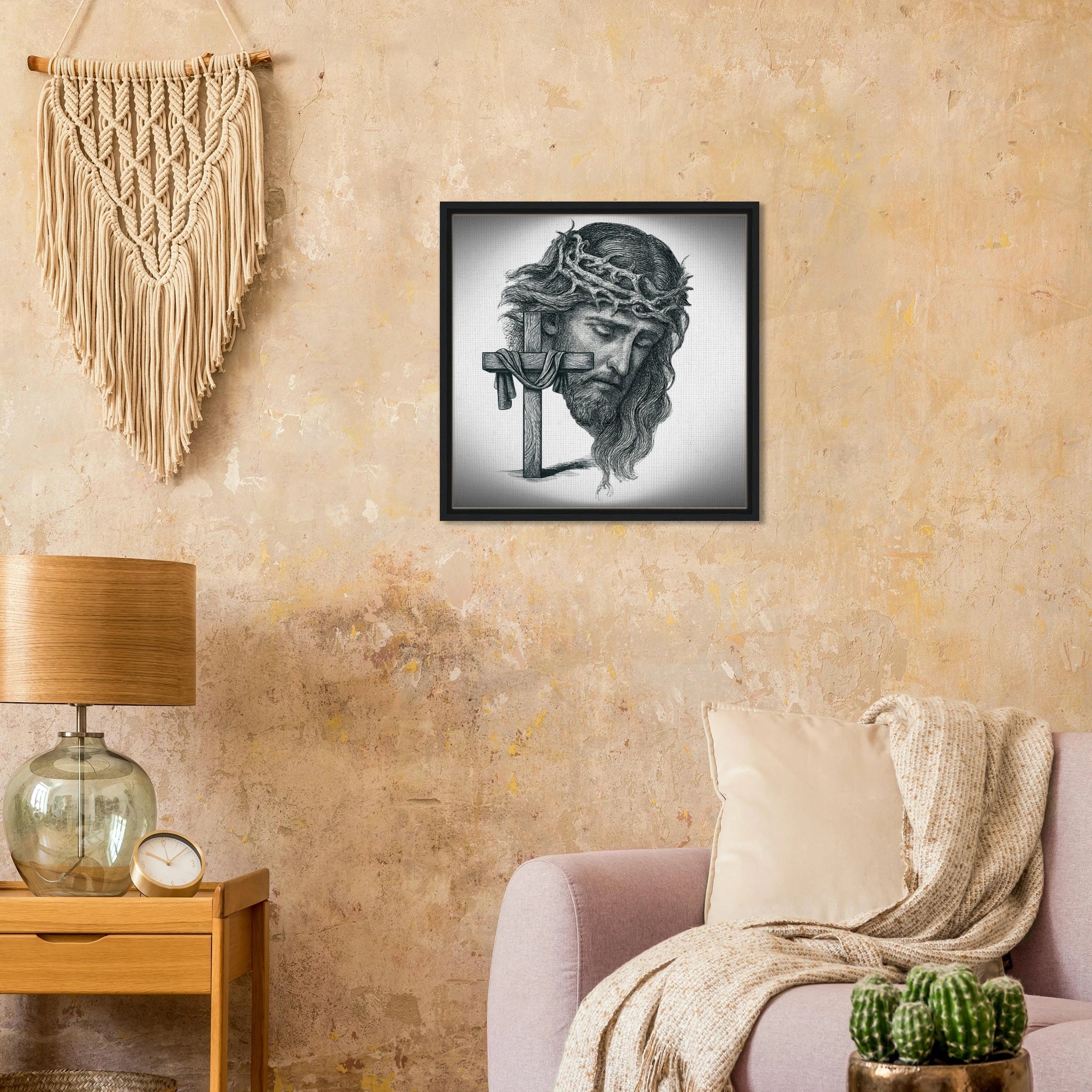 Wall Art Framed Canvas (Christ the Redeemer) - Print Material