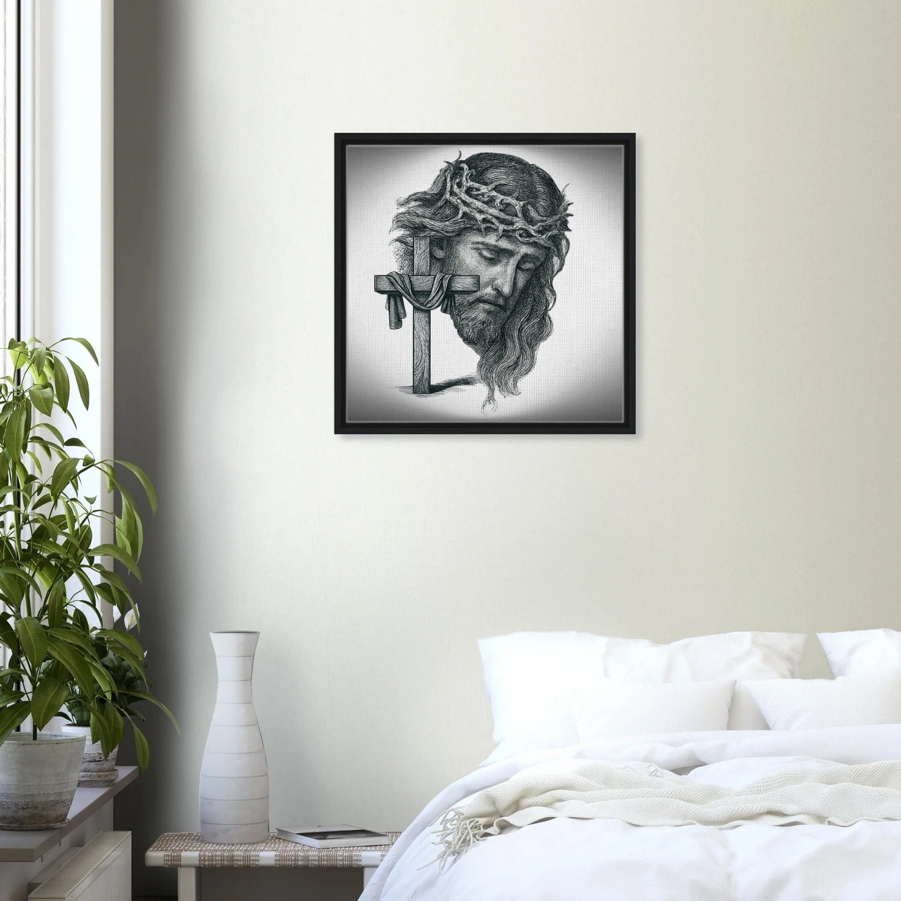 Wall Art Framed Canvas (Christ the Redeemer) - Print Material