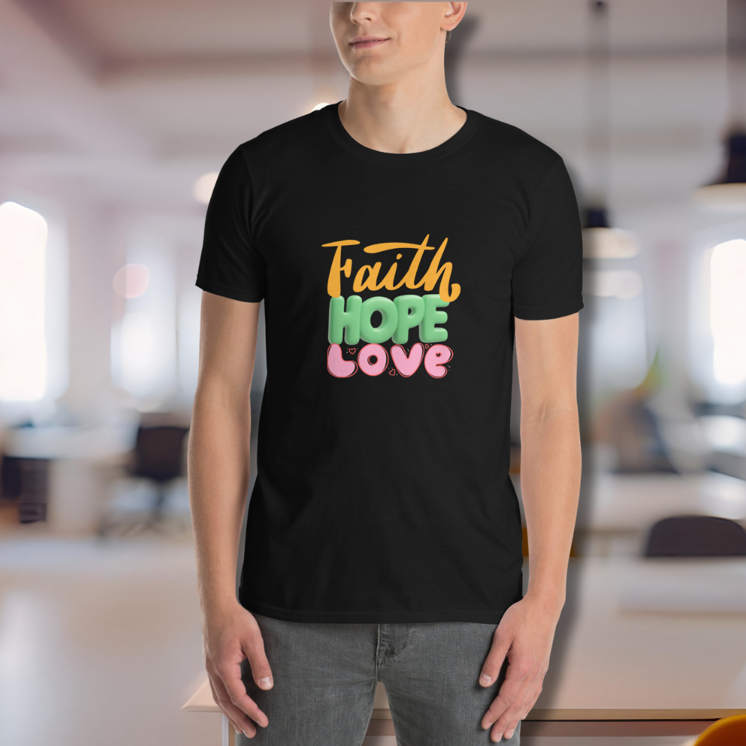 Unisex Short-Sleeve T-Shirt (Faith Hope Love v3)
