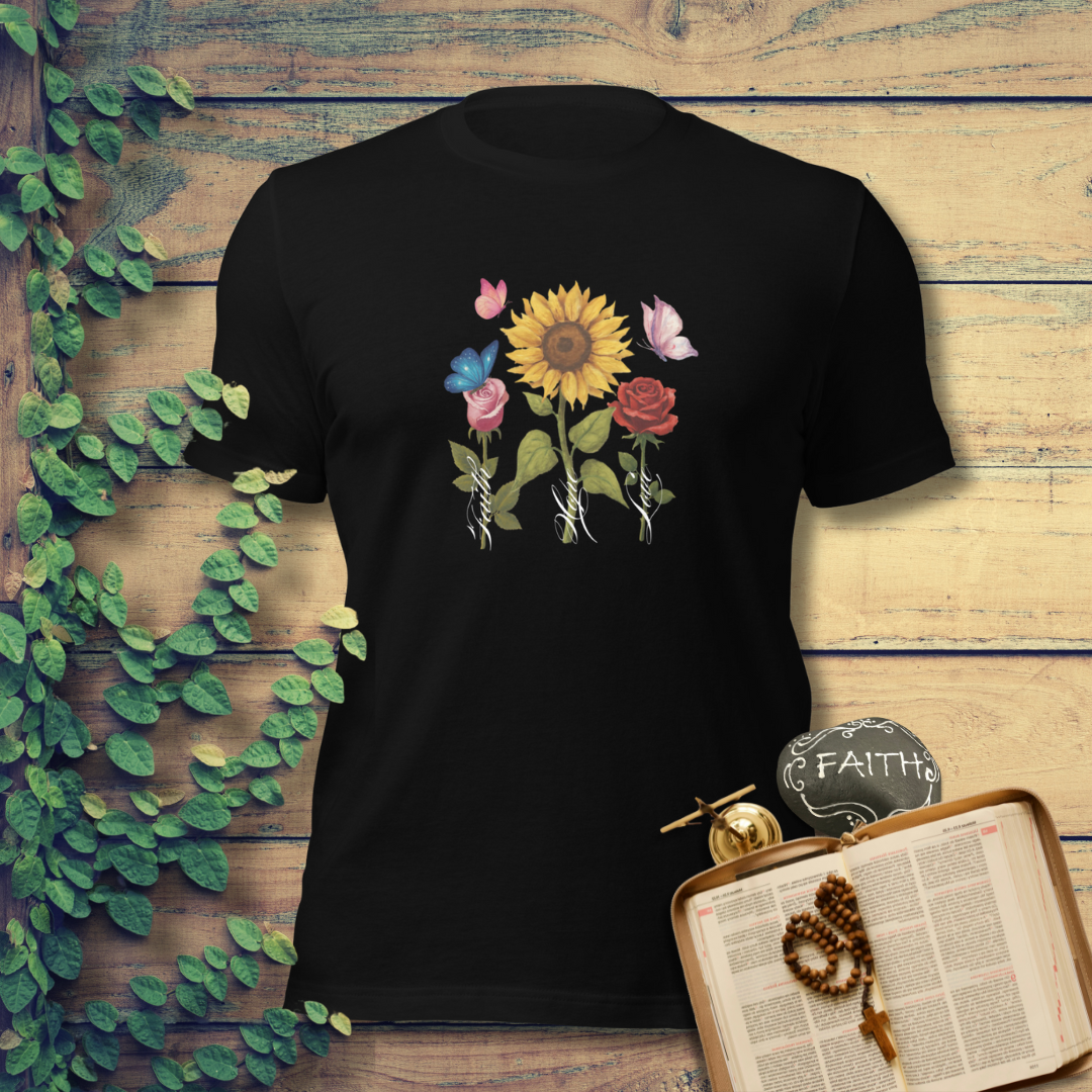Unisex t-shirt (Faith Hope Love v6)