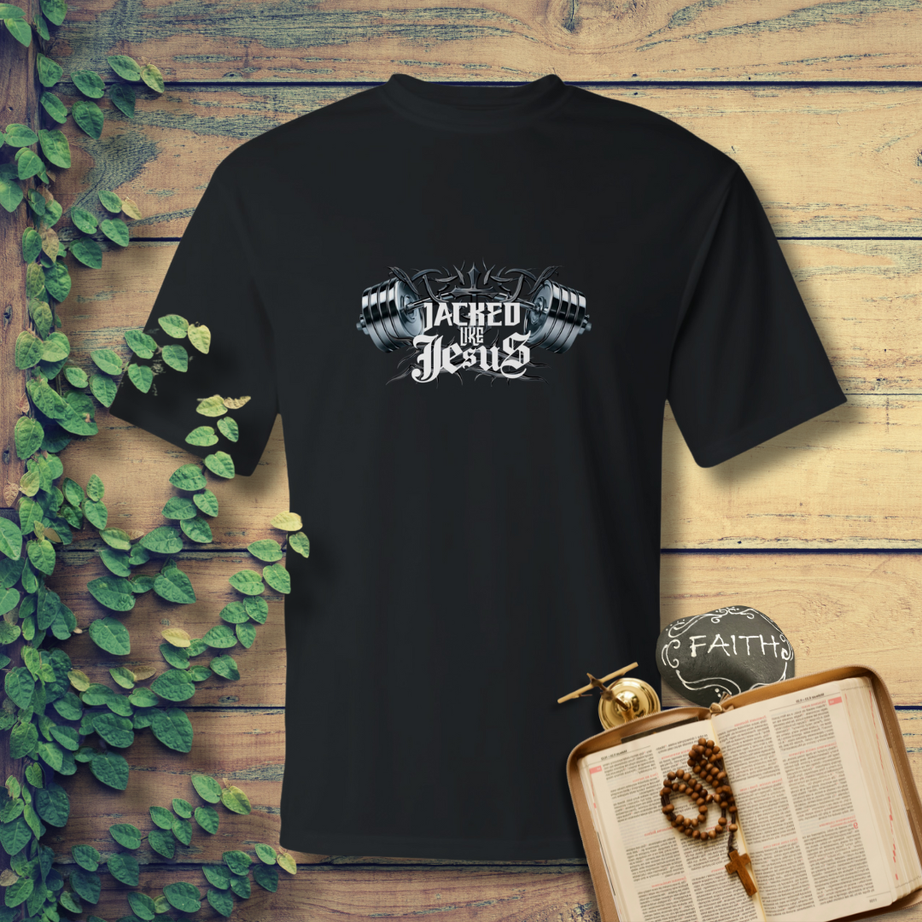 Men’s Performance T-Shirt - Dark (Jacked Like Jesus)