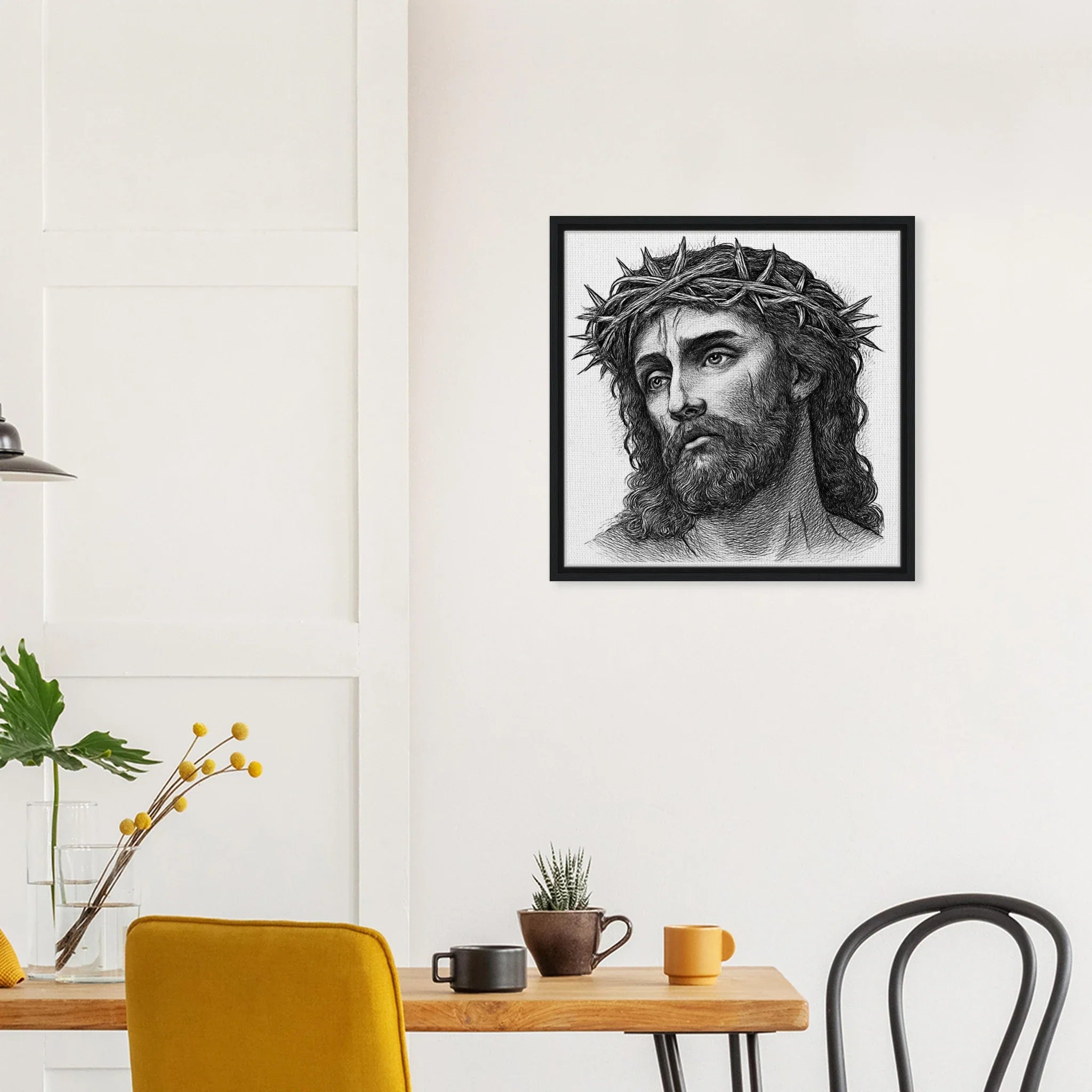 Wall Art Framed Canvas (Christ is my Saviour) - Print Material