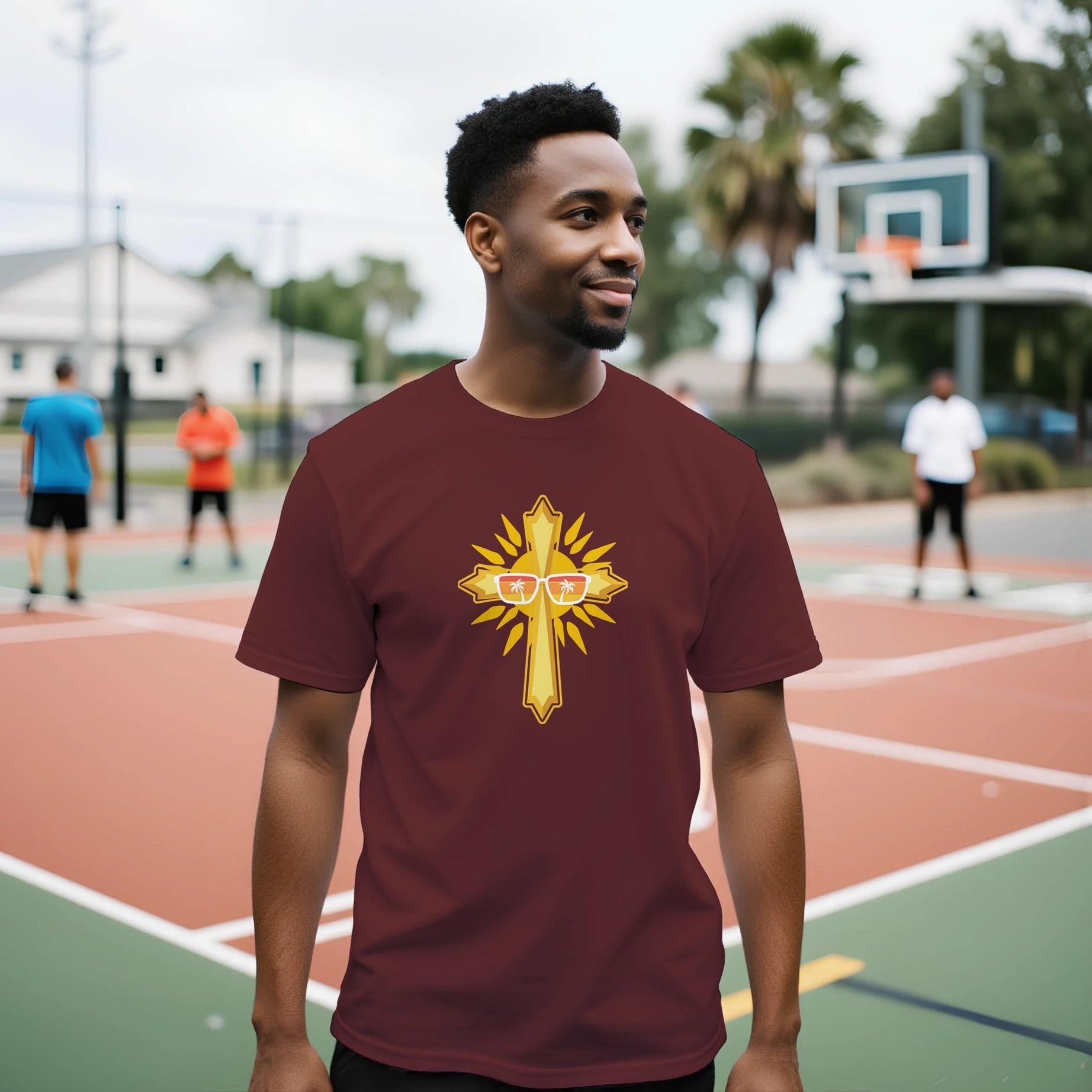 Unisex Premium Crewneck T-shirt - Dark (2 Corinthians) - Print Material