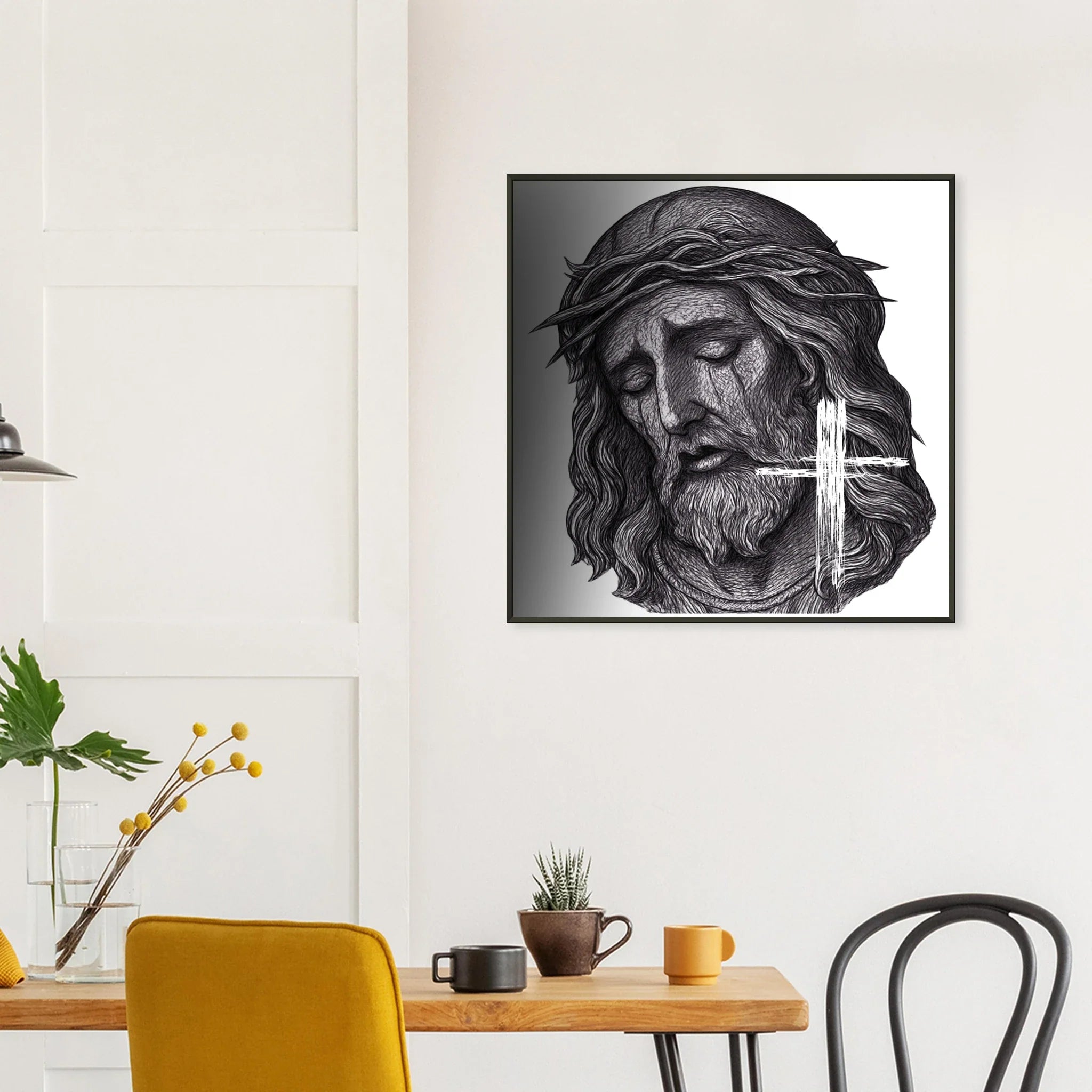 Wall Art Premium Matte Paper Metal Framed Poster (Jesus is King) - Print Material
