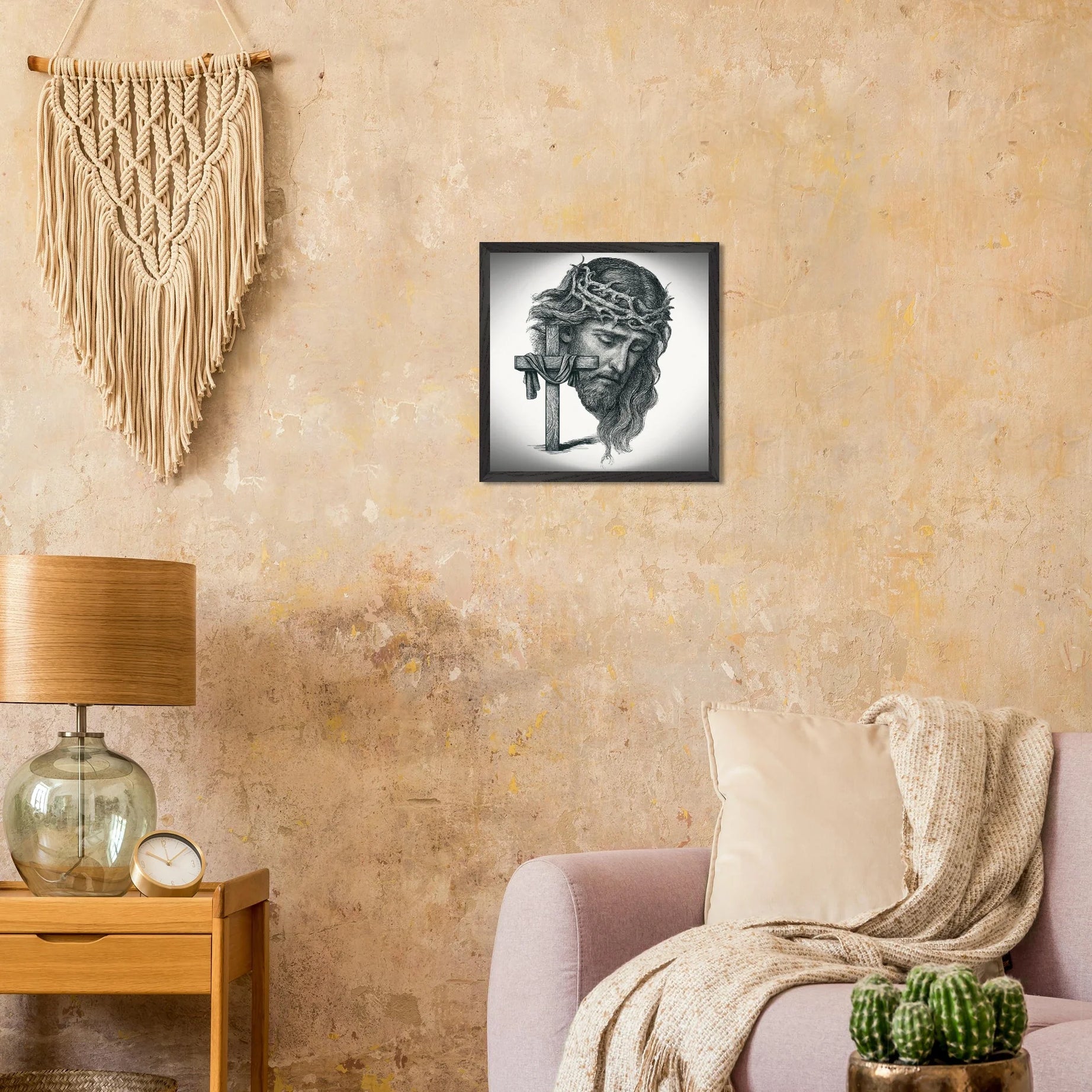 Wall Art Premium Wooden Framed Poster With Museum-Quality Matte Paper (Christ the Redeemer) - Print Material