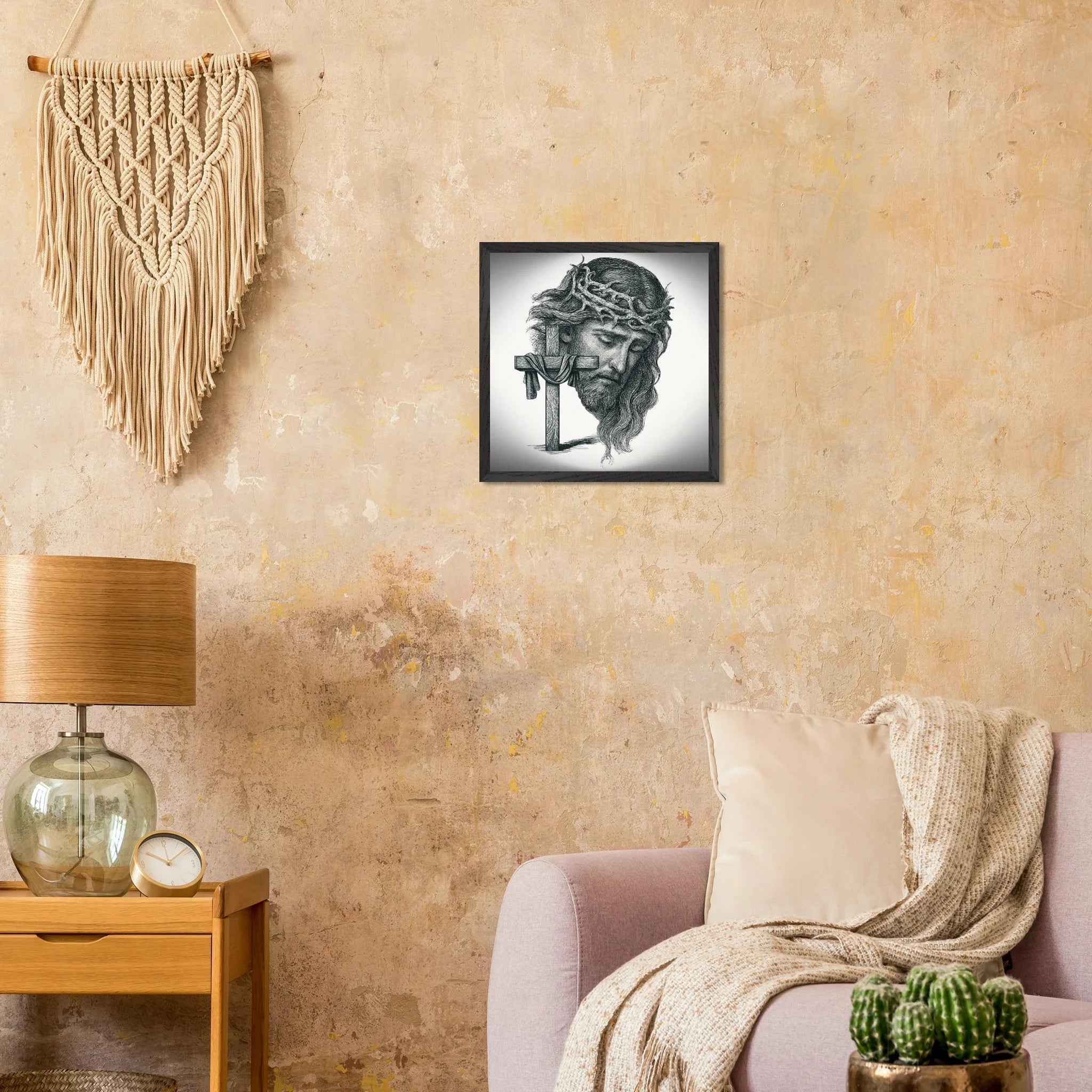 Wall Art Premium Wooden Framed Poster With Museum-Quality Matte Paper (Christ the Redeemer) - Print Material