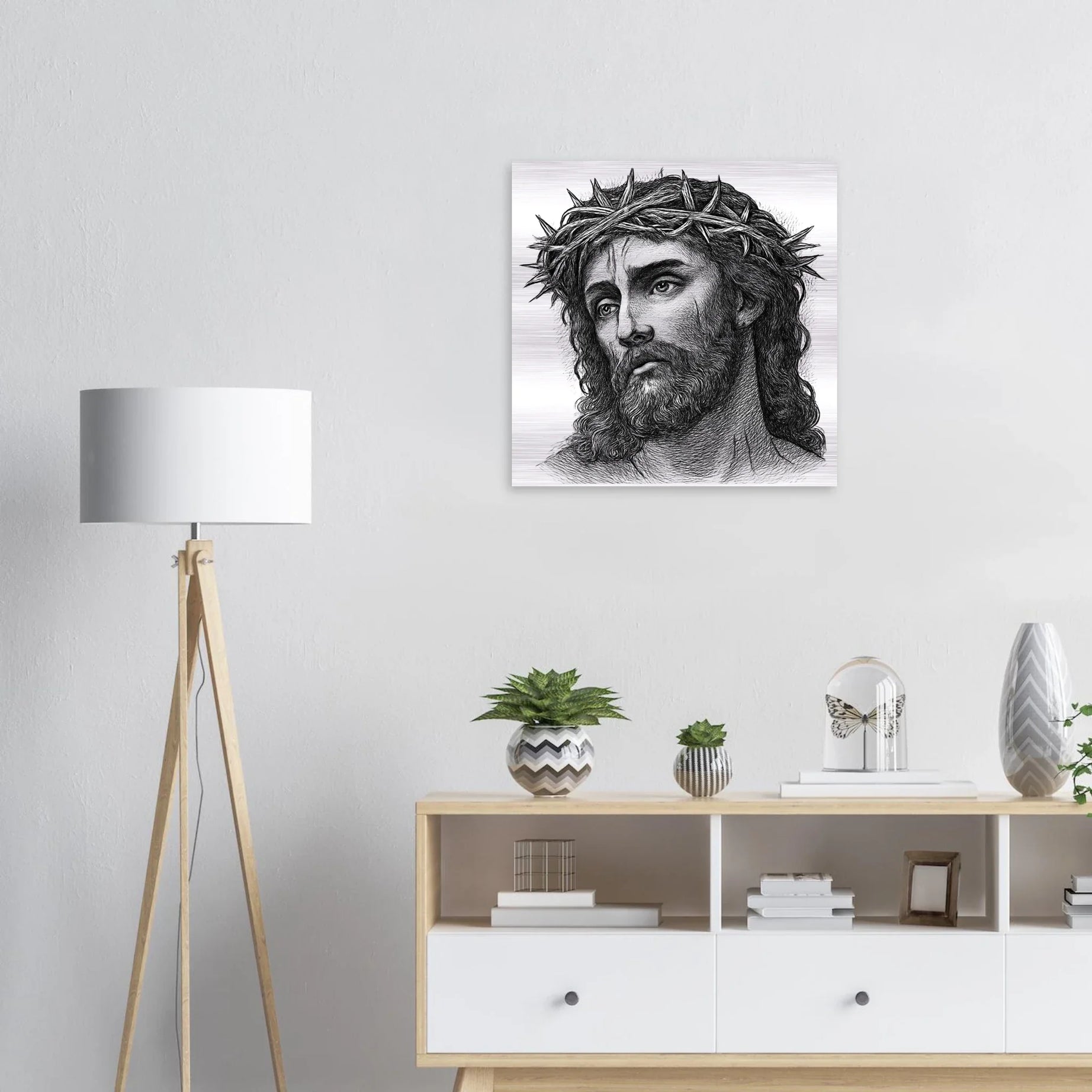 Wall Art Brushed Aluminum Print (Christ is my Saviour) - Material