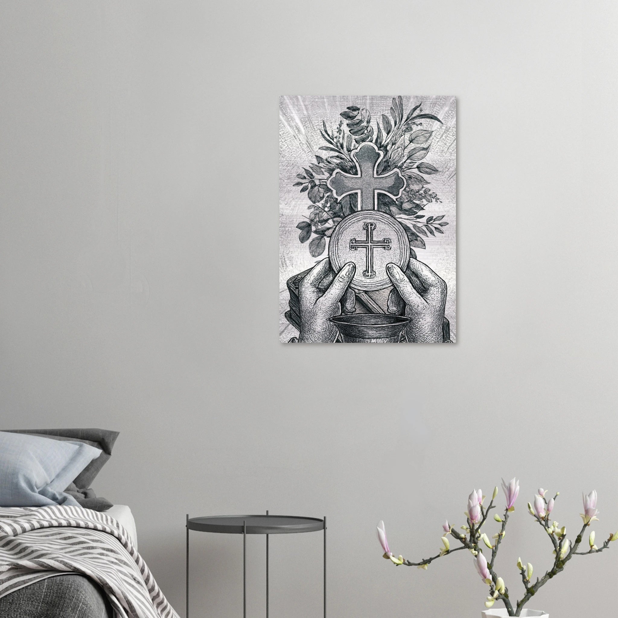 Wall Art Brushed Aluminum Print (Divine Communion) - Material