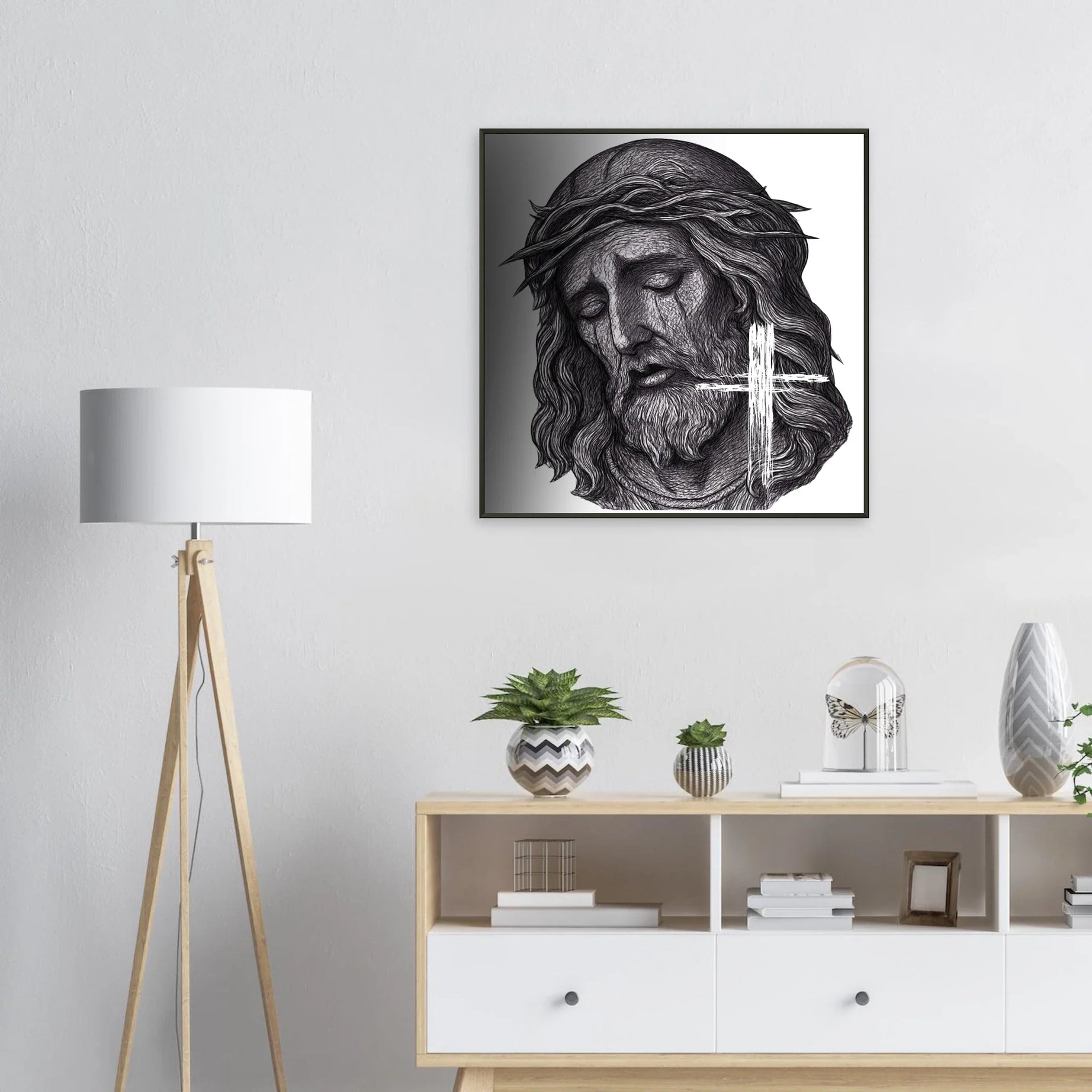 Wall Art Premium Matte Paper Metal Framed Poster (Jesus is King) - Print Material