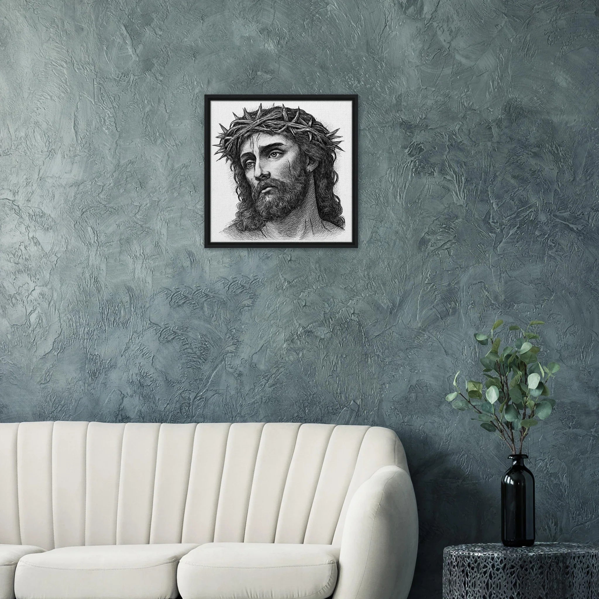 Wall Art Framed Canvas (Christ is my Saviour) - Print Material