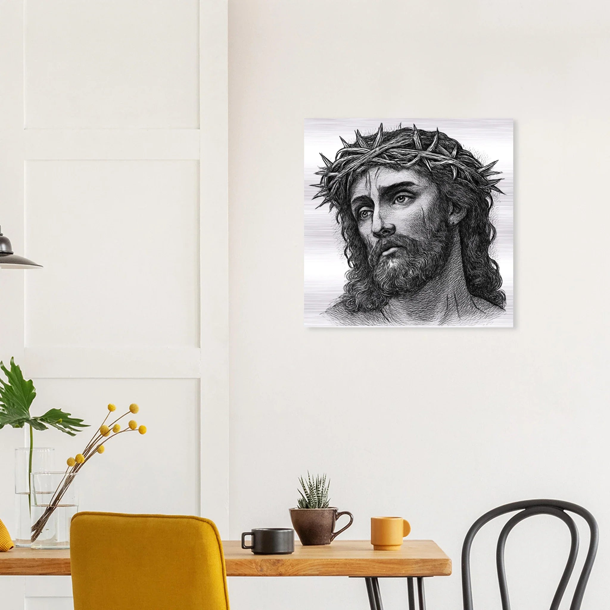 Wall Art Brushed Aluminum Print (Christ is my Saviour) - Material