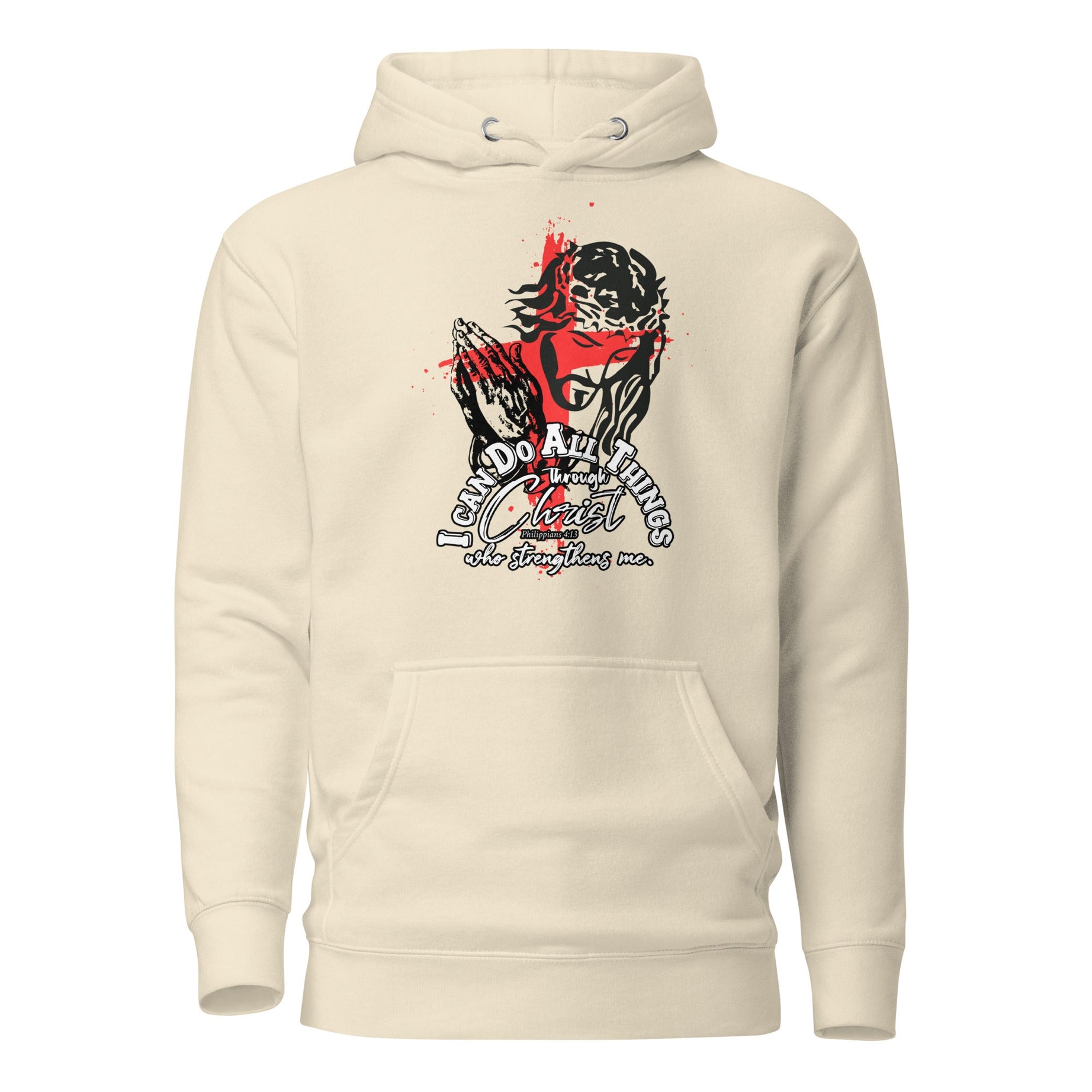 Unisex Premium Pullover Cotton Heritage Hoodie (I Can Do All Things) - Bone / S - Hoodies