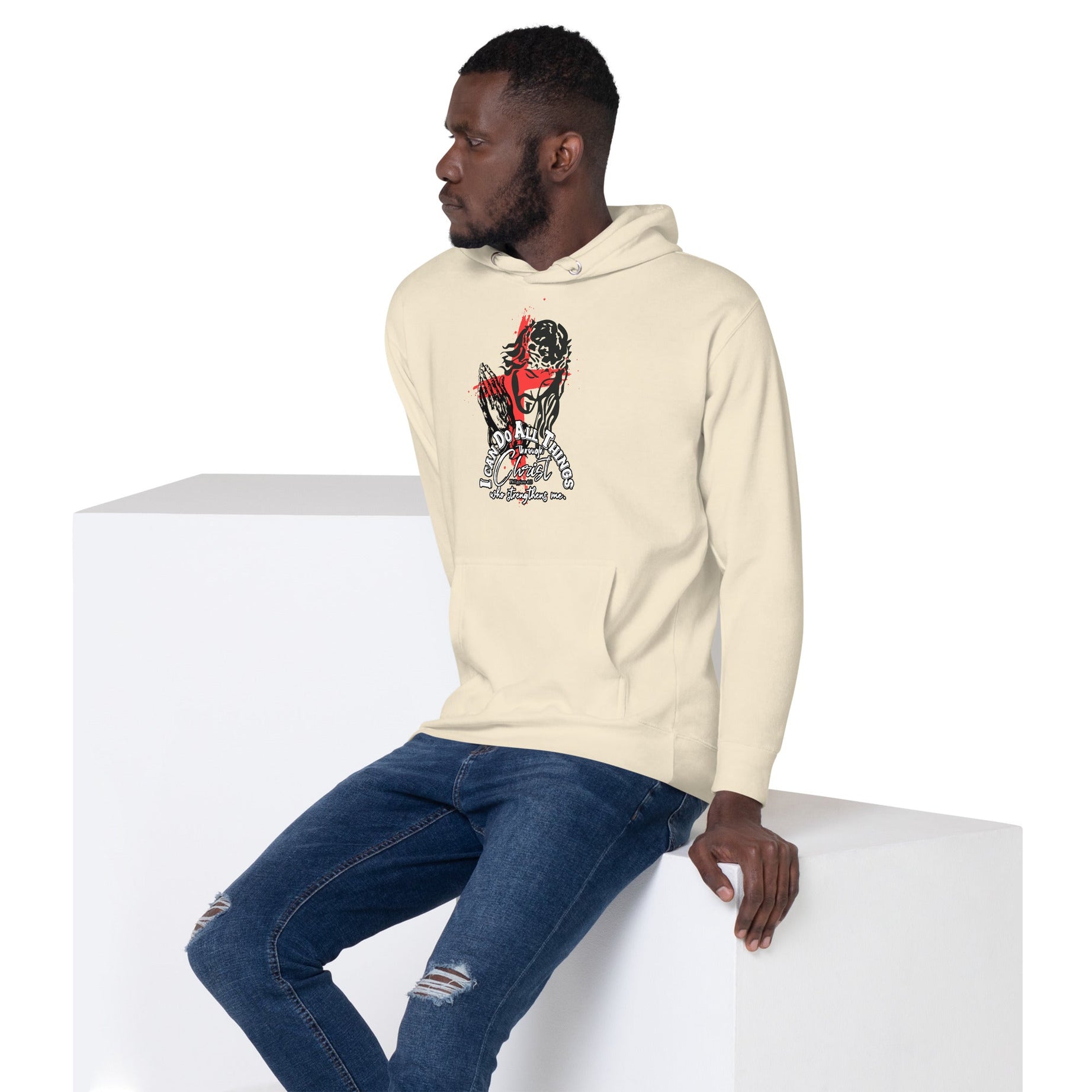 Unisex Premium Pullover Cotton Heritage Hoodie (I Can Do All Things) - Hoodies