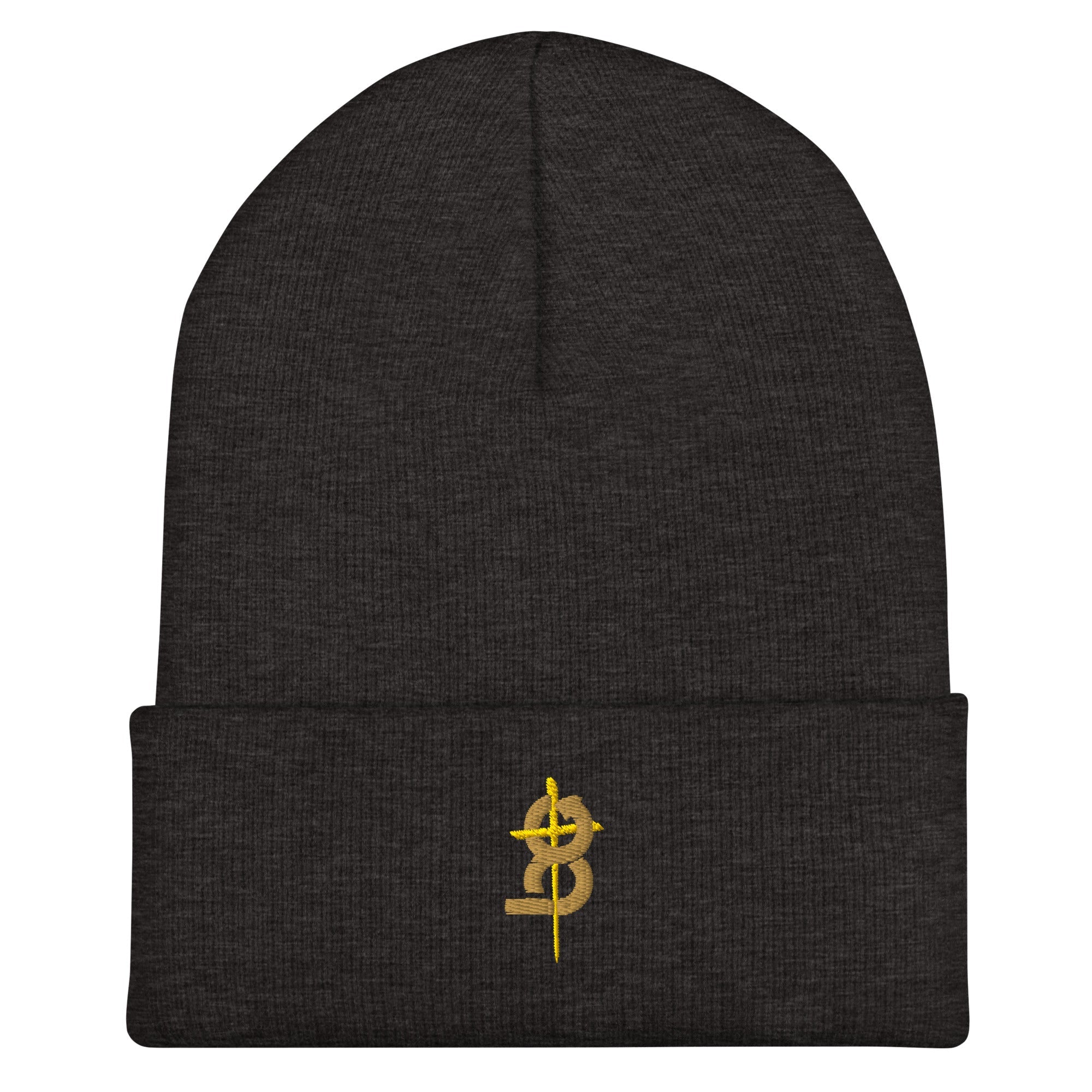 Cuffed Beanie (BC Logo) - Dark Grey - EMBROIDERY