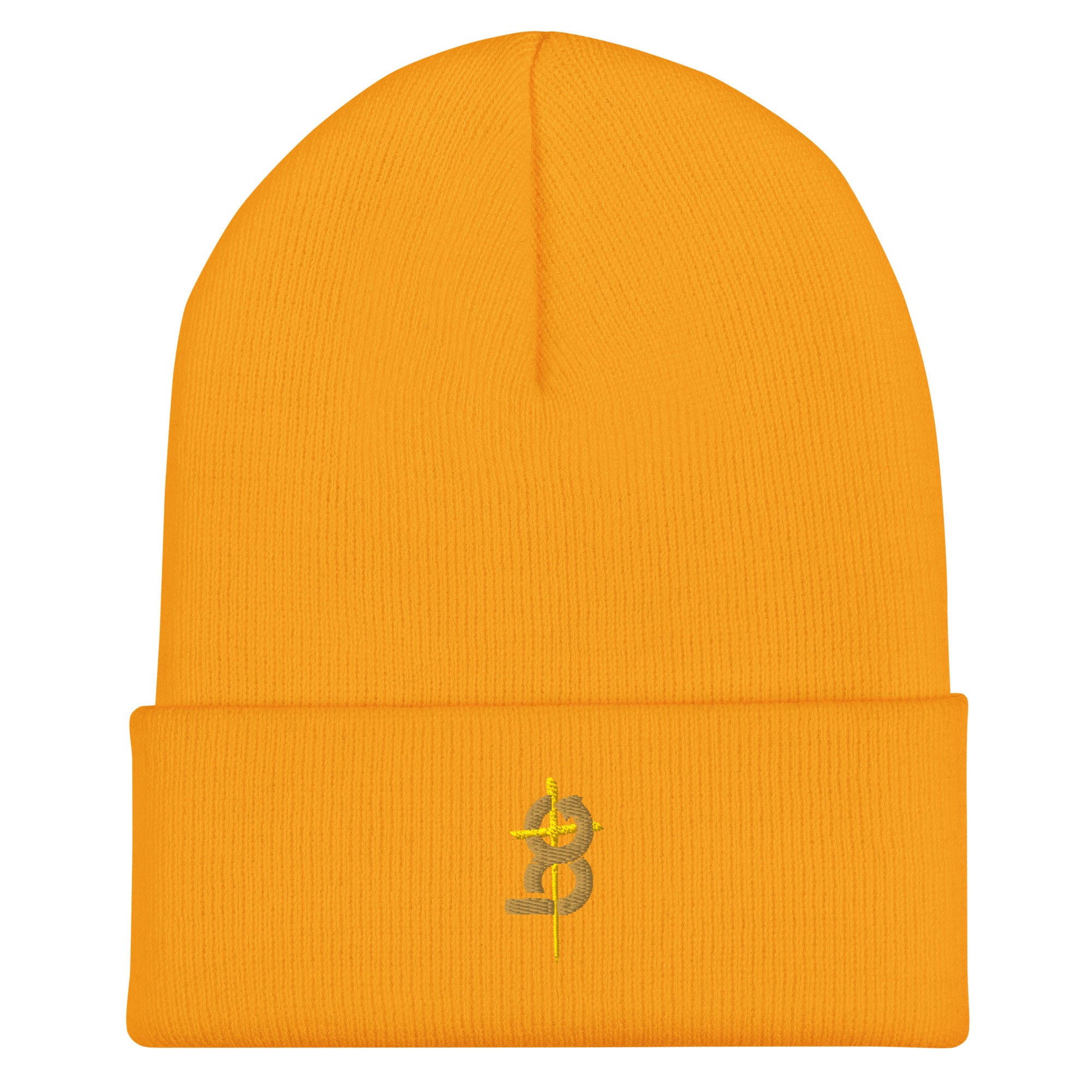 Cuffed Beanie (BC Logo) - Gold - EMBROIDERY