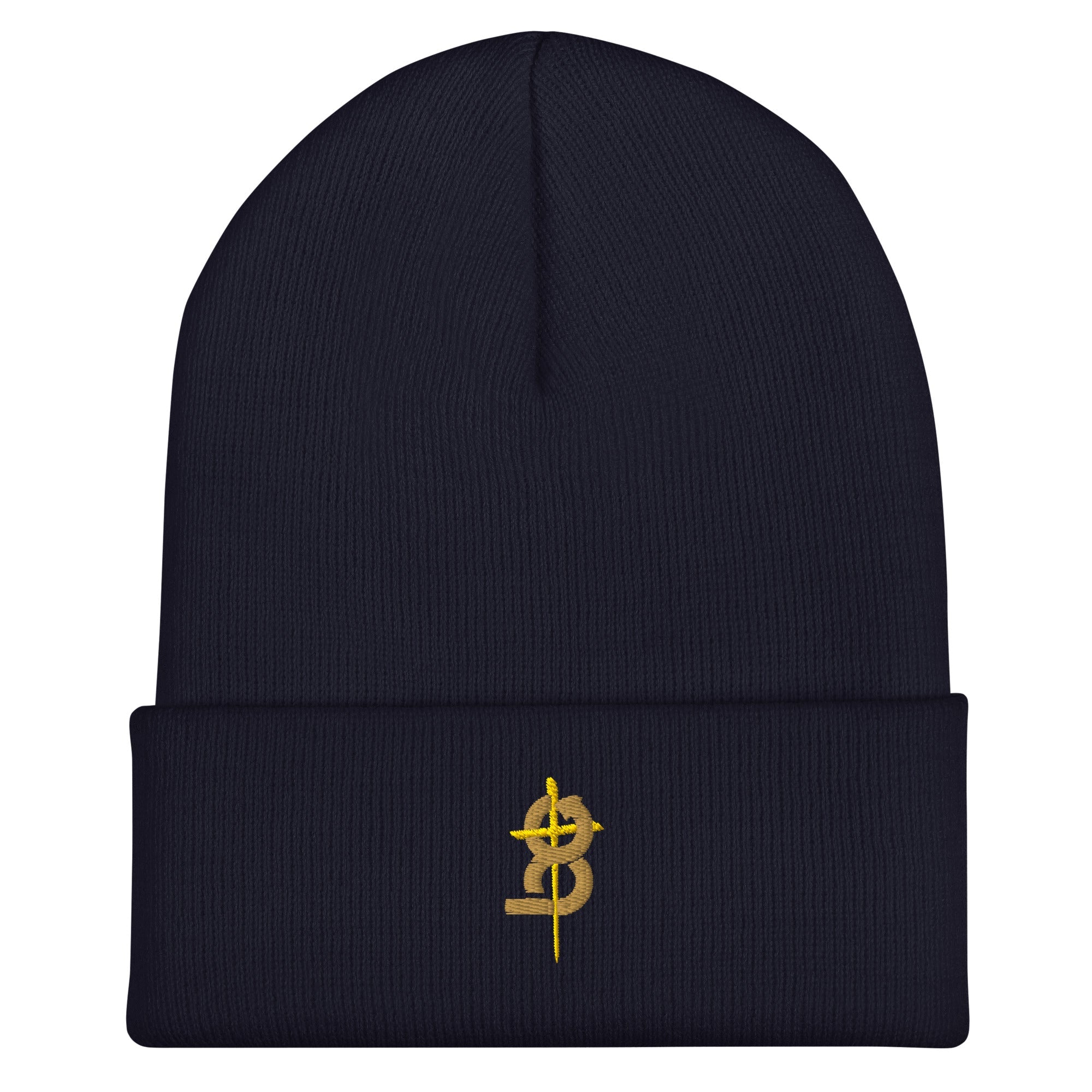 Cuffed Beanie (BC Logo) - Navy - EMBROIDERY