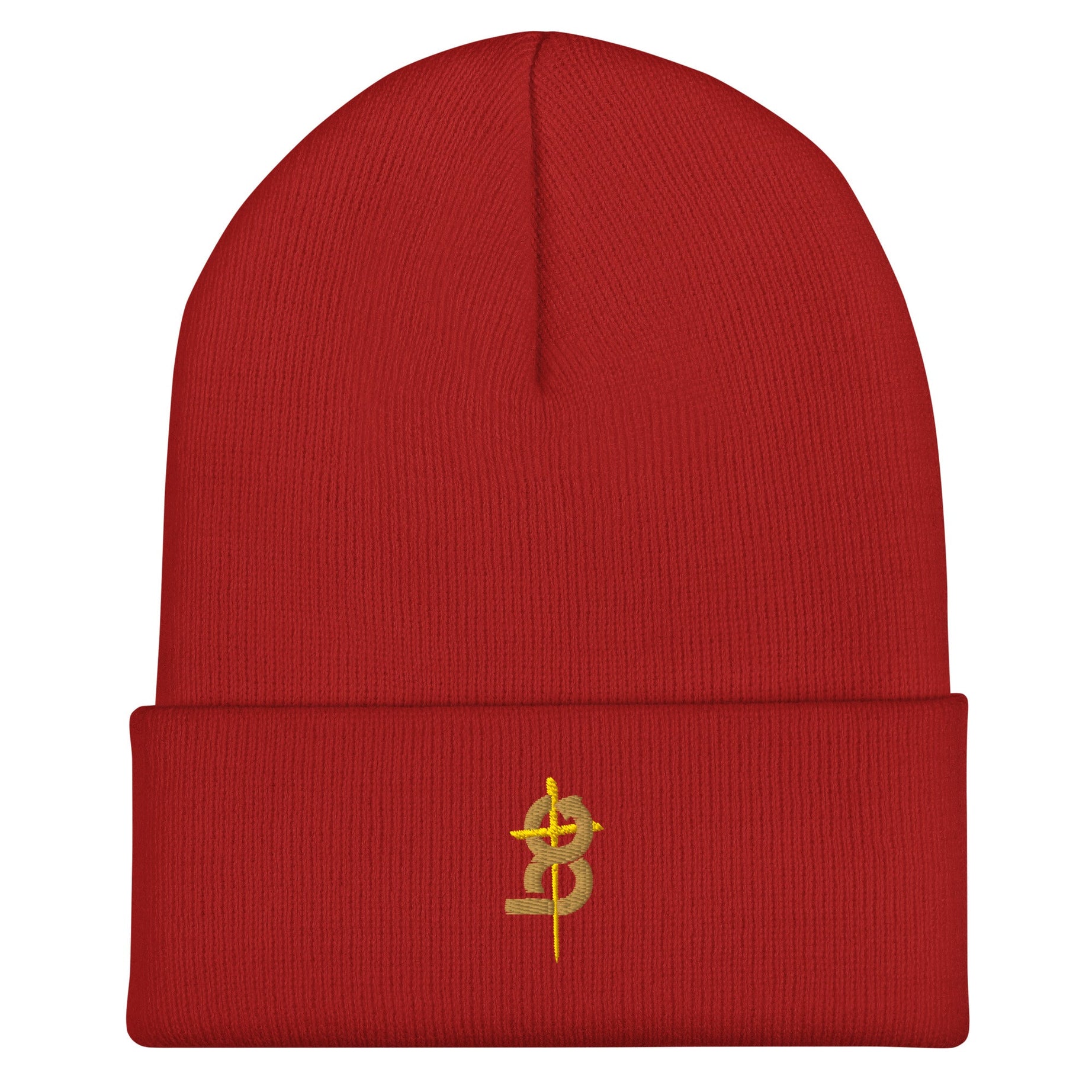 Cuffed Beanie (BC Logo) - Red - EMBROIDERY