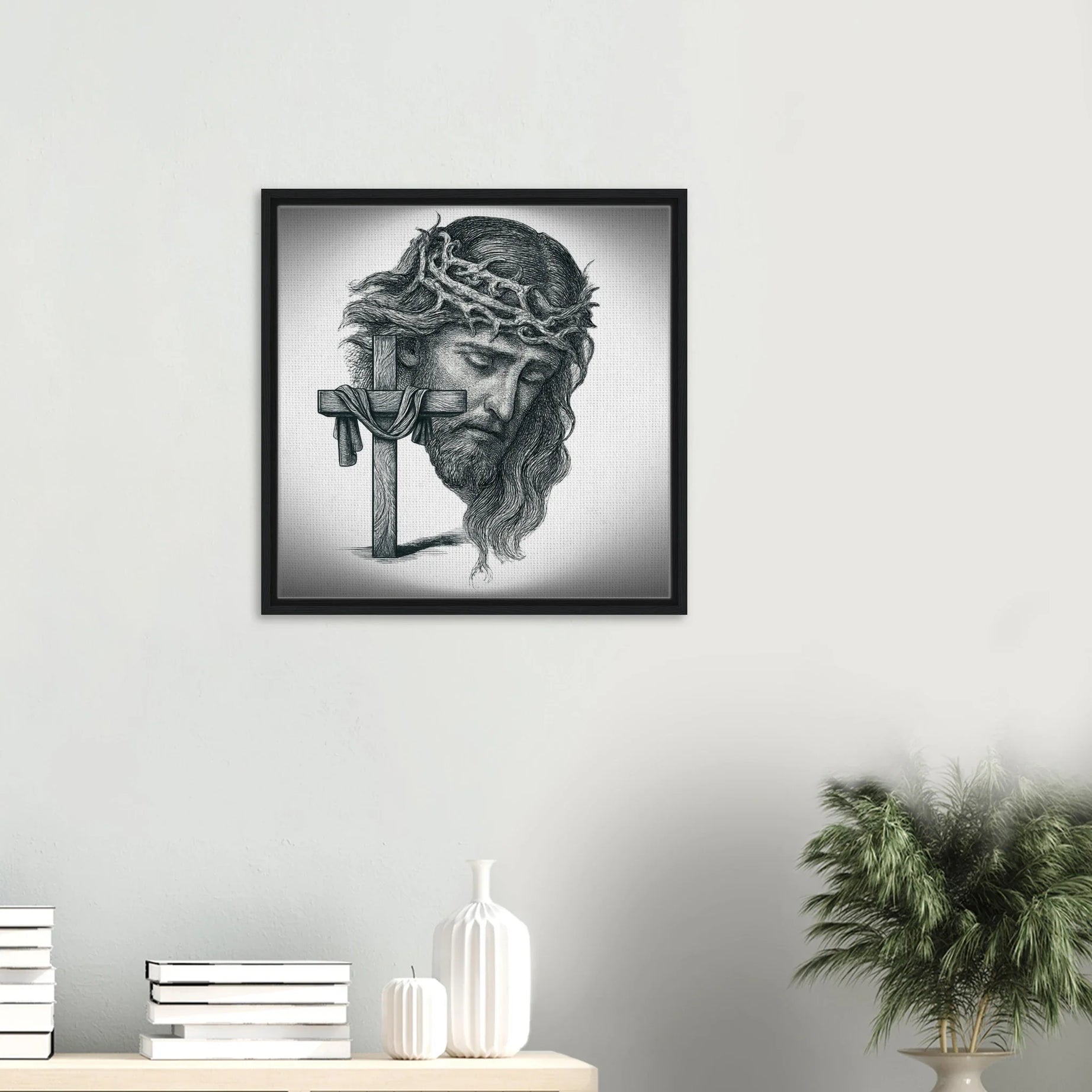 Wall Art Framed Canvas (Christ the Redeemer) - Print Material