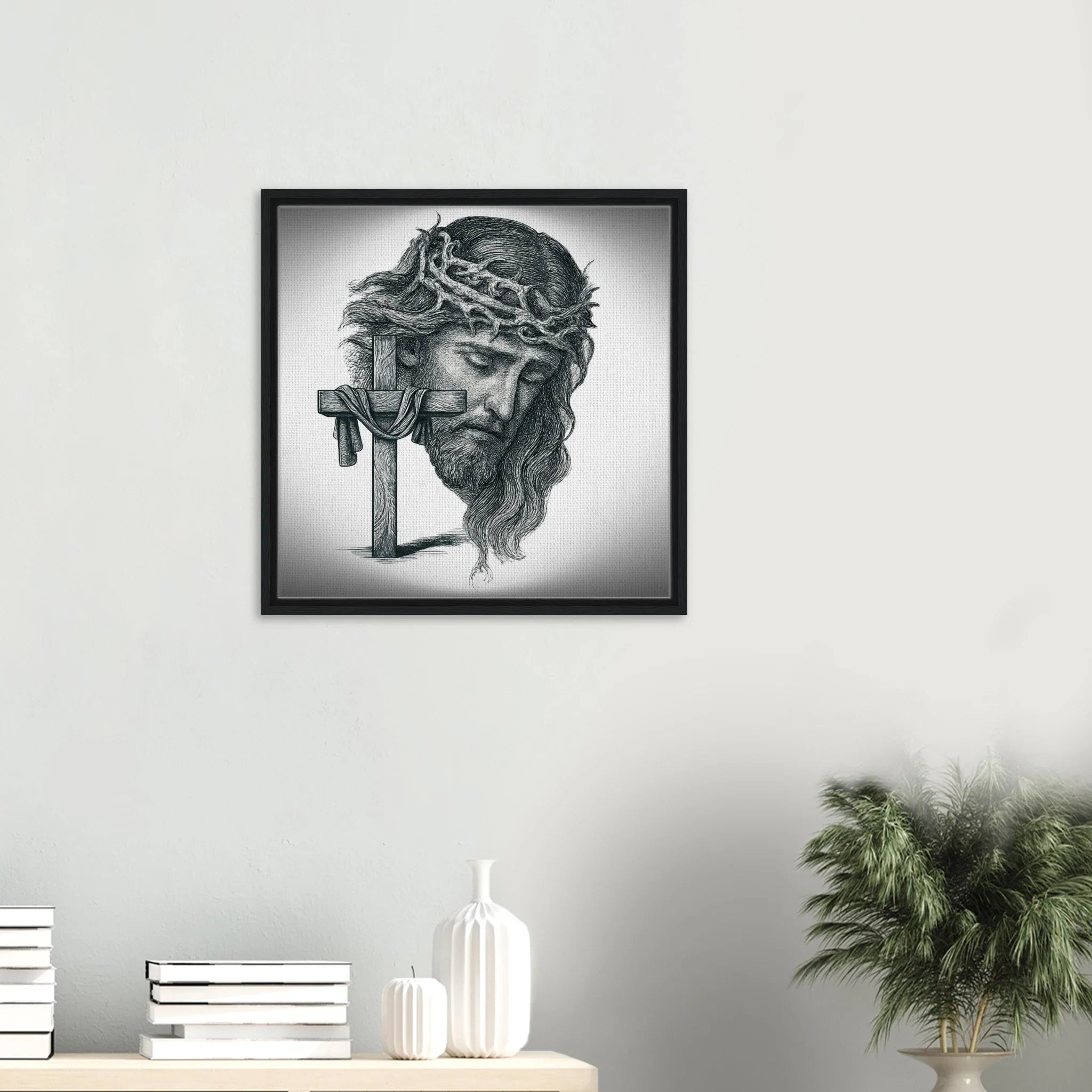 Wall Art Framed Canvas (Christ the Redeemer) - Print Material