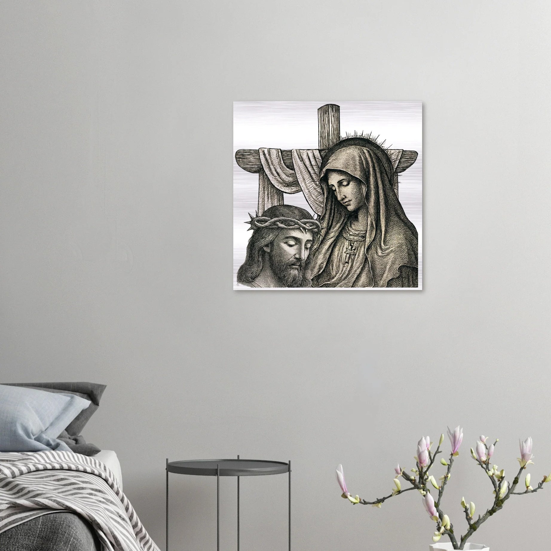 Wall Art Brushed Aluminum Print (A Mother’s Sorrow) - Material