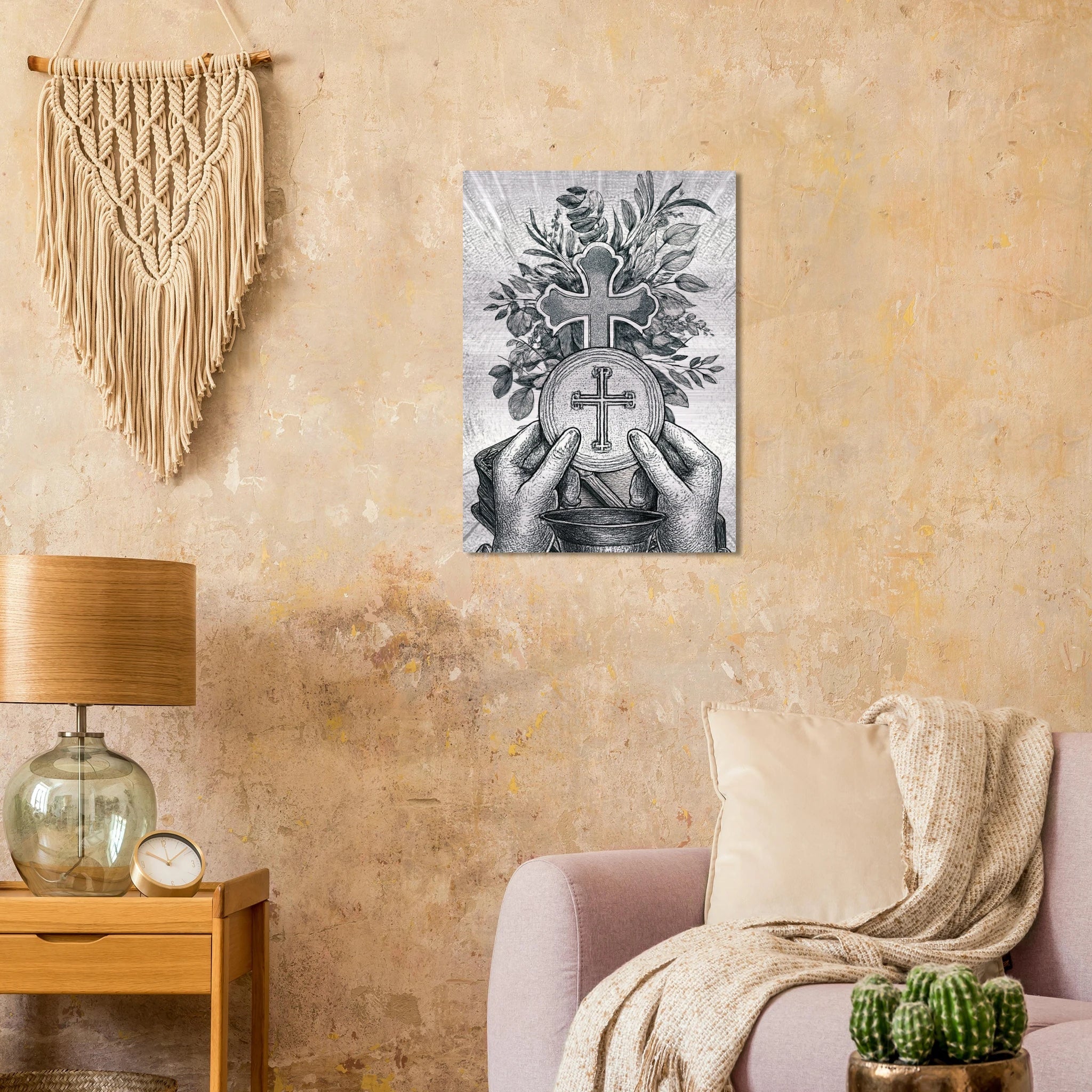 Wall Art Brushed Aluminum Print (Divine Communion) - Material