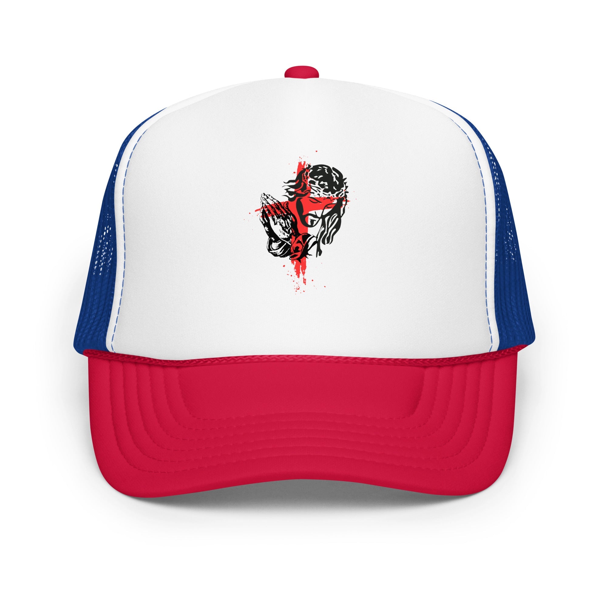 Foam trucker hat (Pray) - Red / White / Royal - Hats