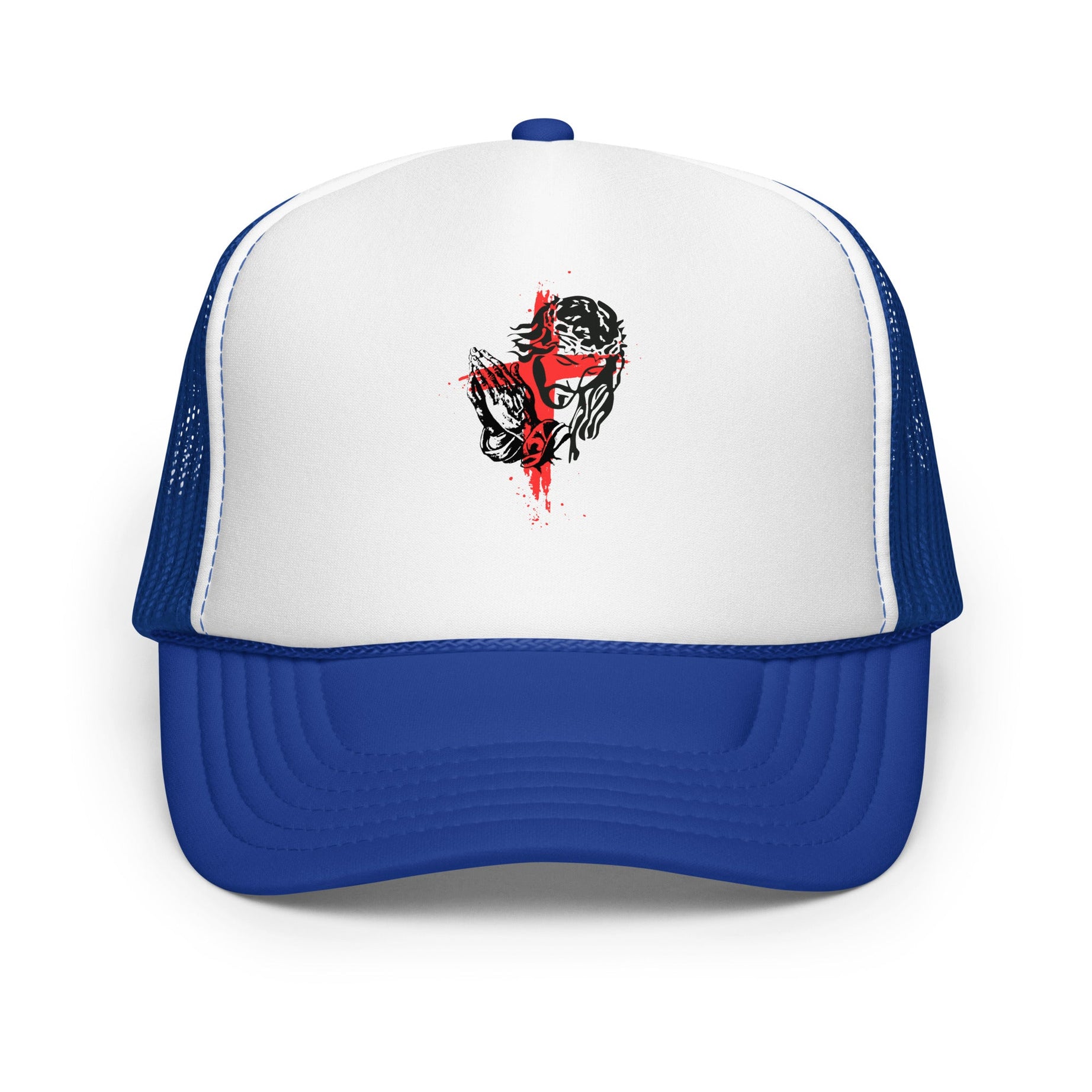Foam trucker hat (Pray) - Royal/ White/ Royal - Hats