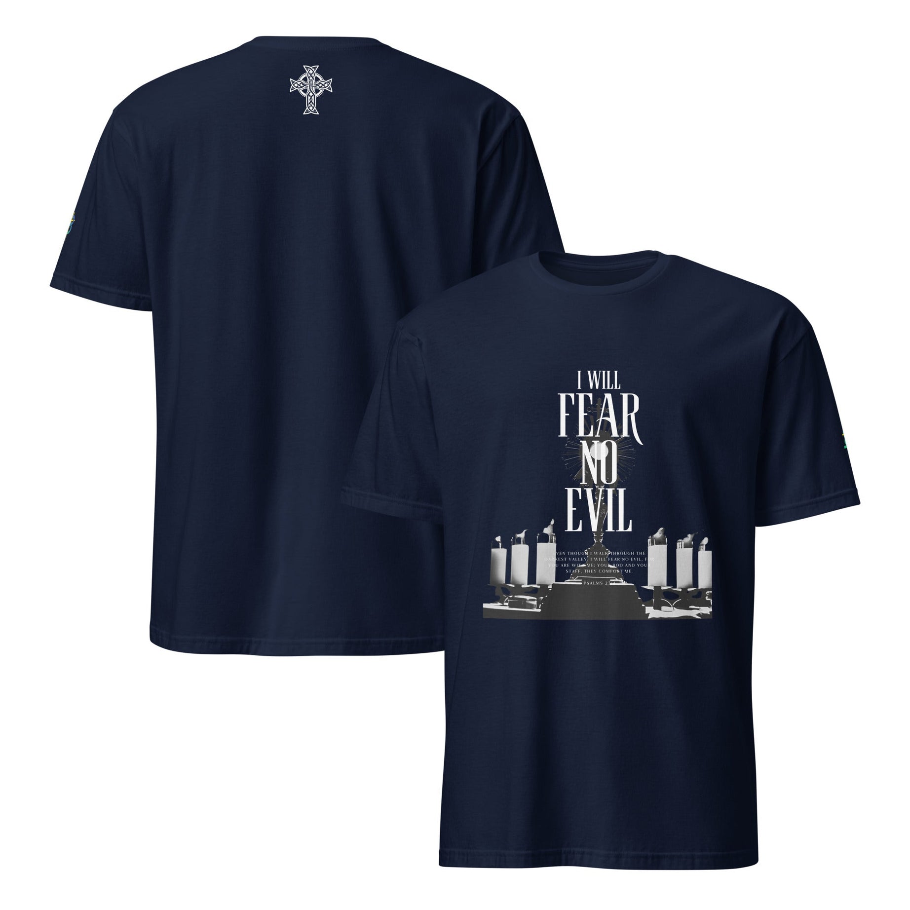 Short-Sleeve Unisex T-Shirt (I Will Fear No Evil) - Navy / S - T-SHIRT
