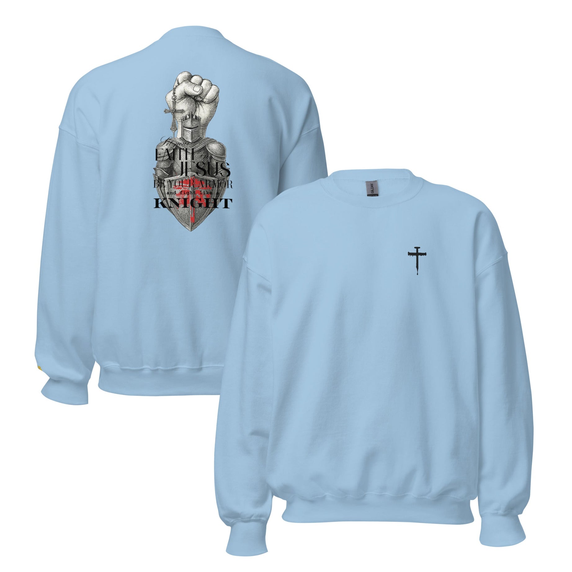 Unisex Crew Neck Sweatshirt - Light (Be Your Armor) - Blue / S