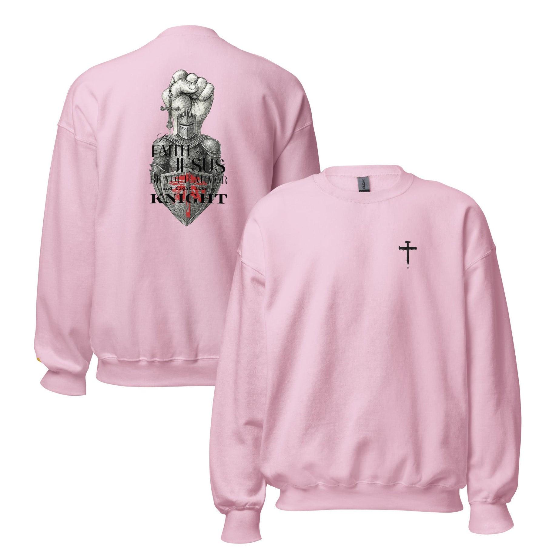 Unisex Crew Neck Sweatshirt - Light (Be Your Armor) - Pink / S