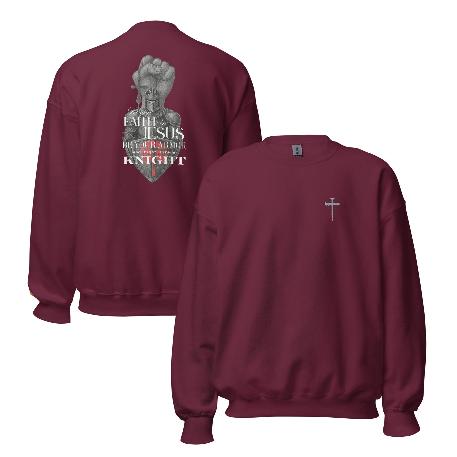 Unisex Crew Neck Sweatshirt - Dark (Be Your Armor) - Maroon / S