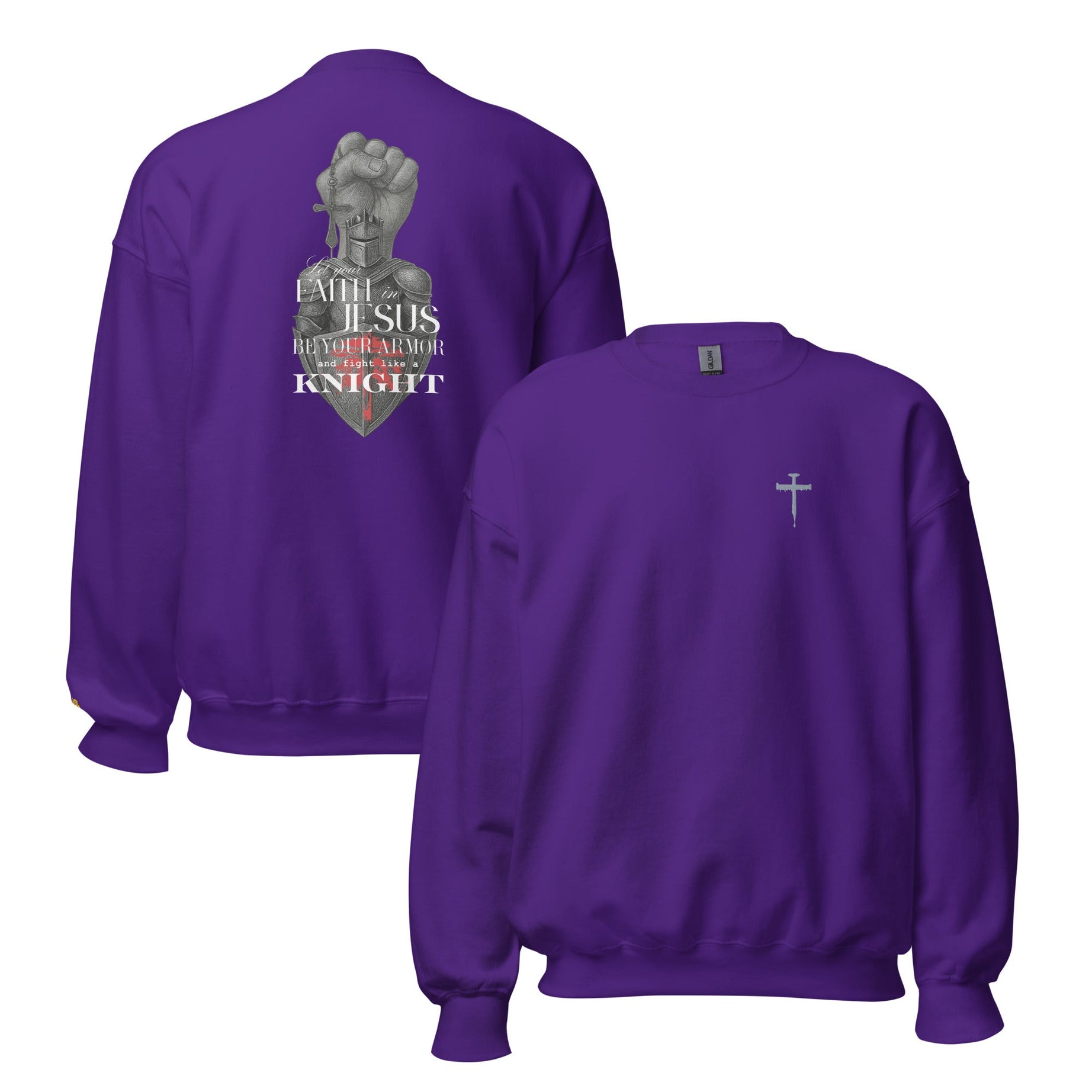 Unisex Crew Neck Sweatshirt - Dark (Be Your Armor) - Purple / S