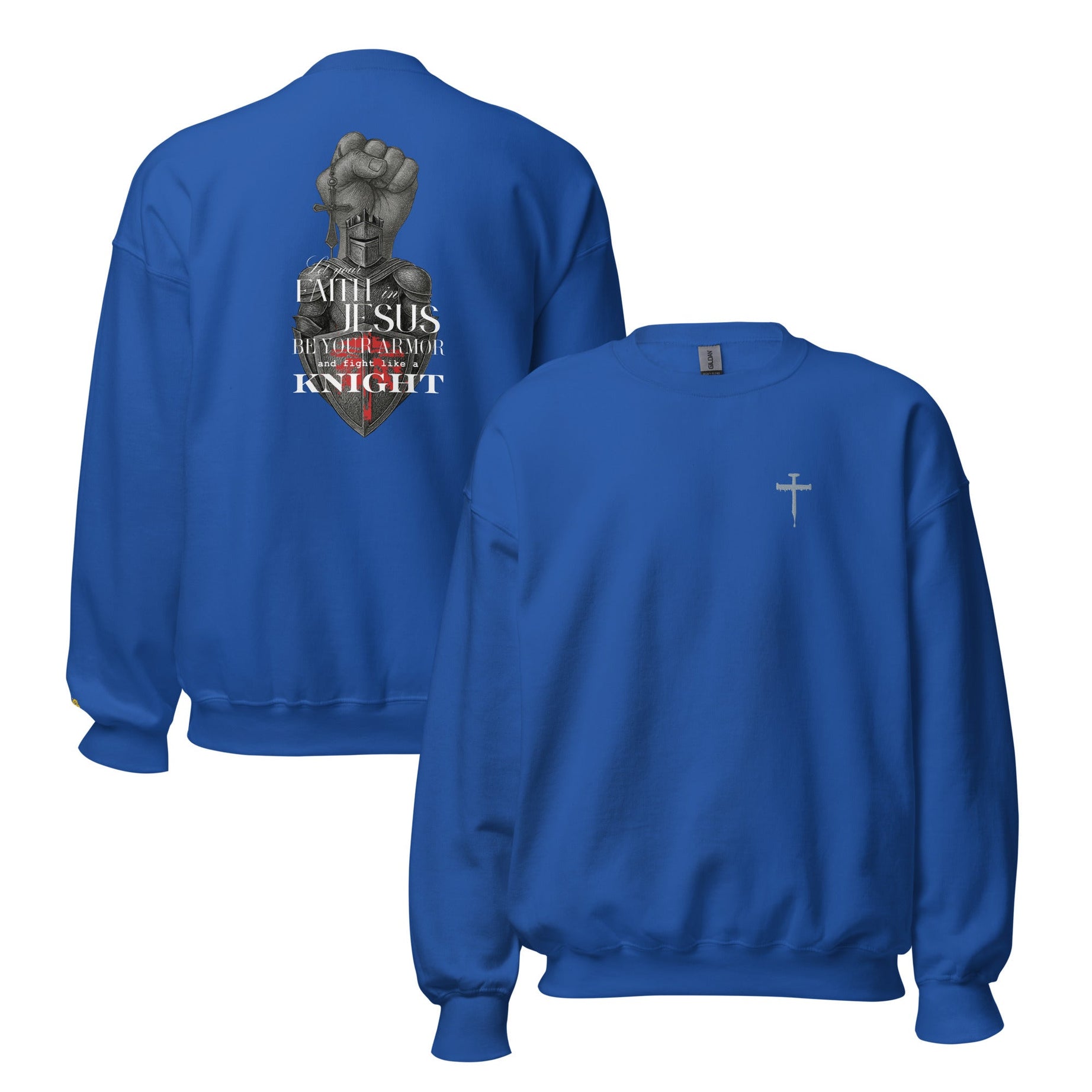 Unisex Crew Neck Sweatshirt - Dark (Be Your Armor) - Royal / S
