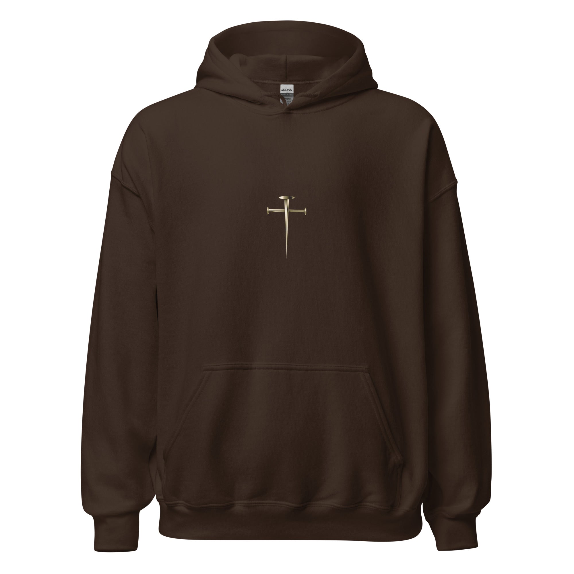 Unisex Heavy Blend Hoodie (Cross of Jesus) - Dark Chocolate / S - Hoodies