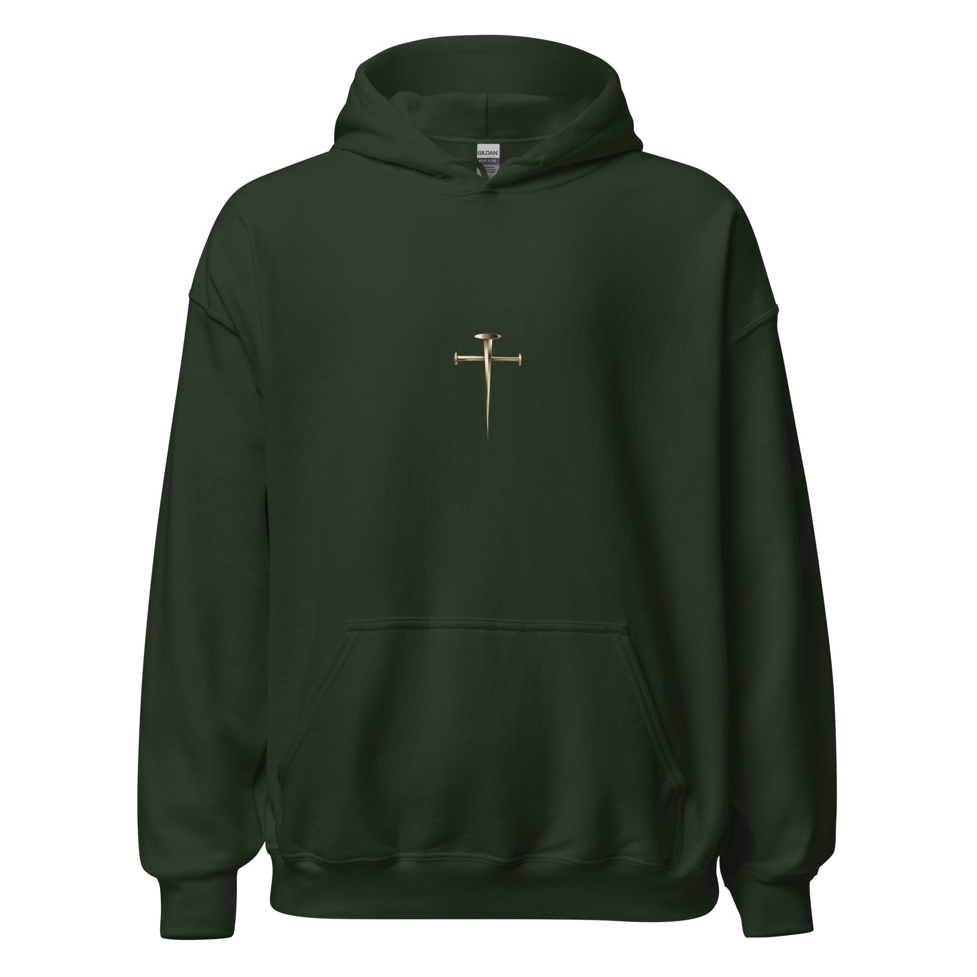 Unisex Heavy Blend Hoodie (Cross of Jesus) - Forest Green / S - Hoodies