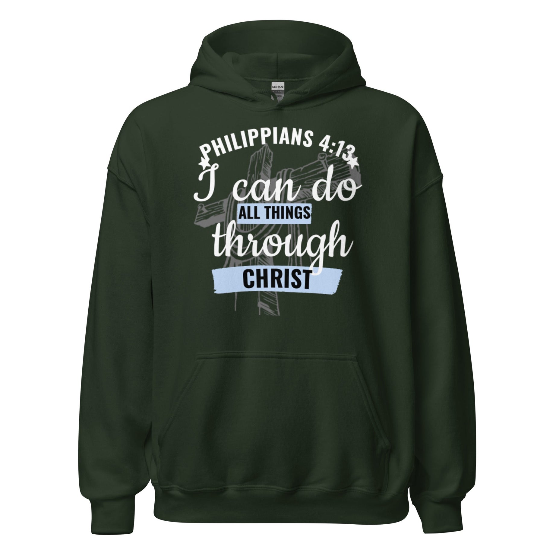 Unisex Heavy Blend Comfort Hoodie (Philippians Marathon) - Forest Green / S - Hoodies