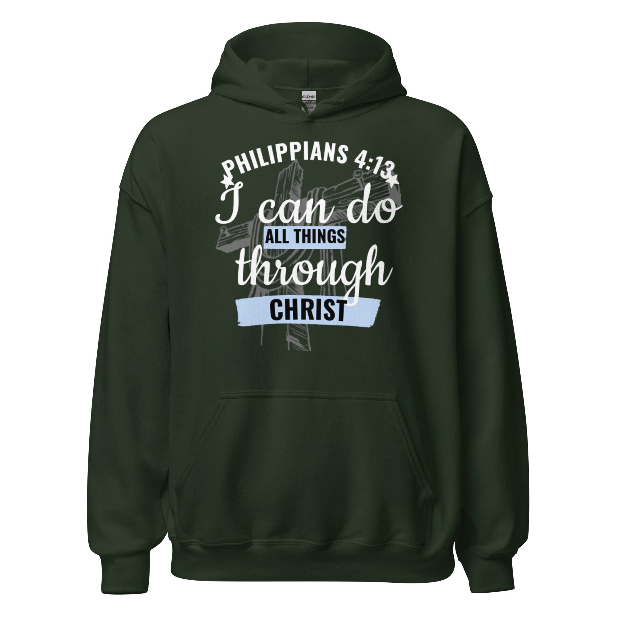 Unisex Heavy Blend Comfort Hoodie (Philippians Marathon) - Forest Green / S - Hoodies