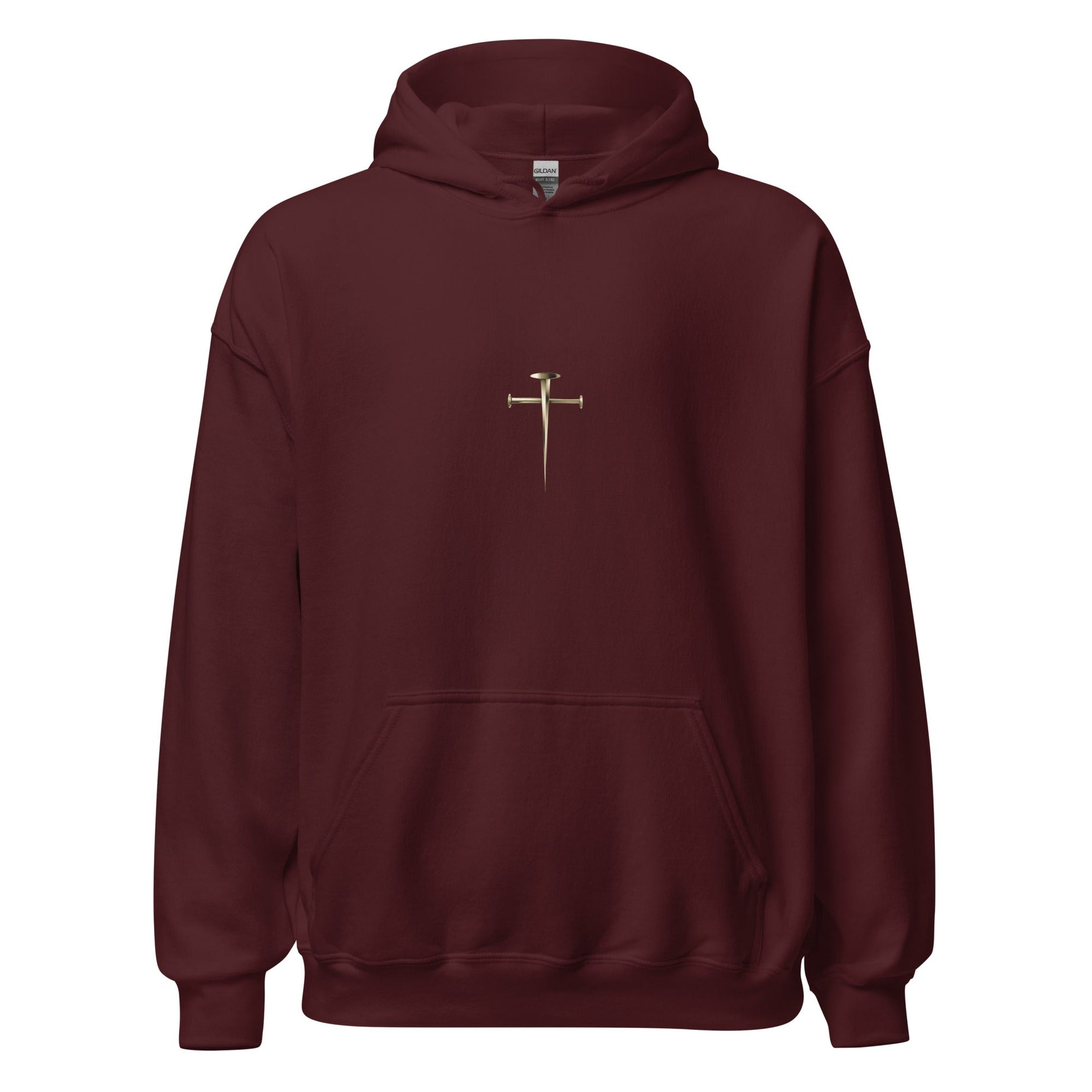 Unisex Heavy Blend Hoodie (Cross of Jesus) - Maroon / S - Hoodies