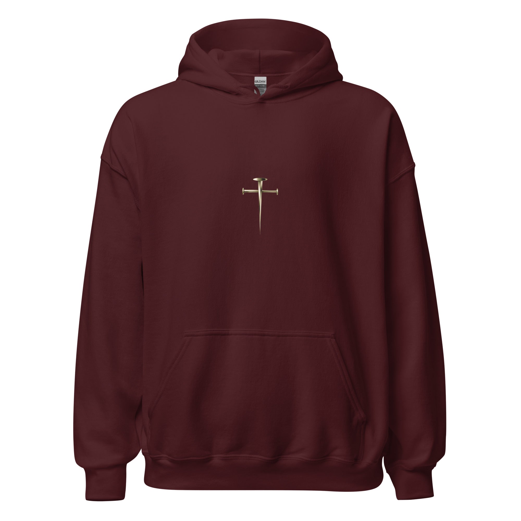 Unisex Heavy Blend Hoodie (Cross of Jesus) - Maroon / S - Hoodies