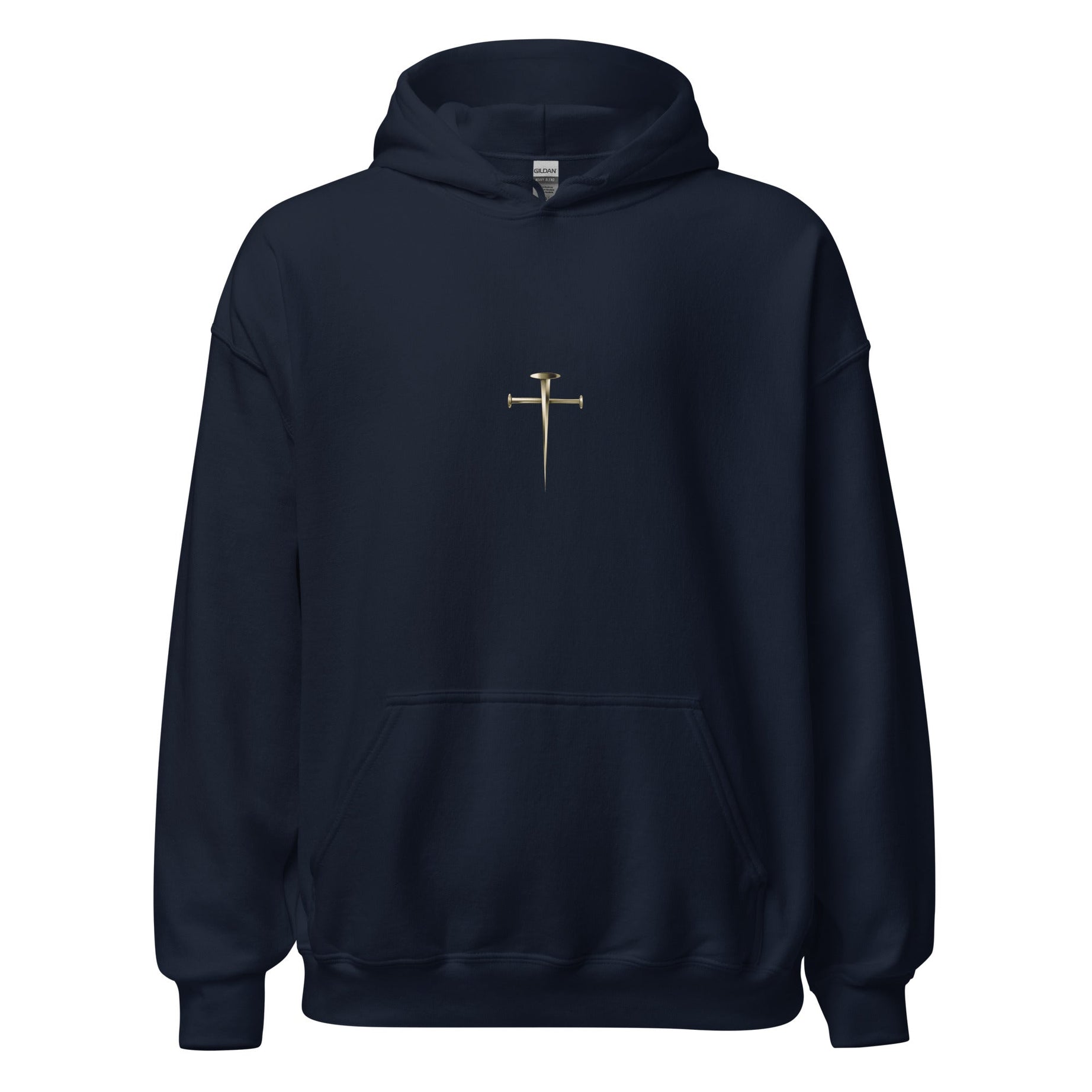 Unisex Heavy Blend Hoodie (Cross of Jesus) - Navy / S - Hoodies